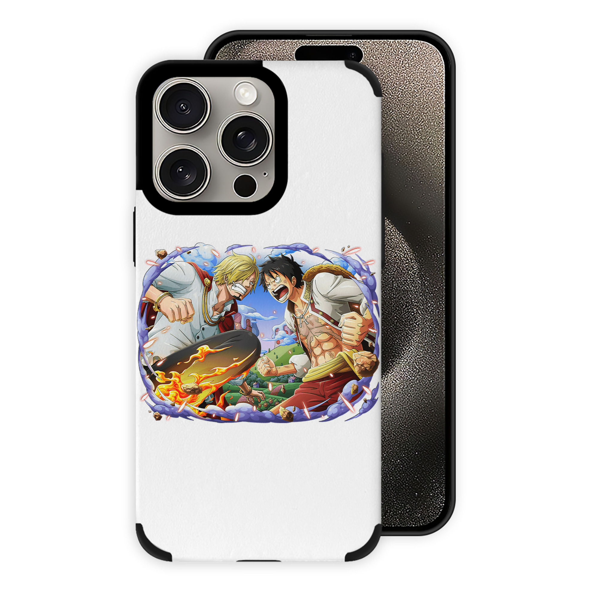 （画像用） ワンピース モンキー・D・ルフィ ONE PIECE Monkey D. Luffy 【iPhone15ProMax対応】 PUレザー スマホケース 耐衝撃＆黄変防止