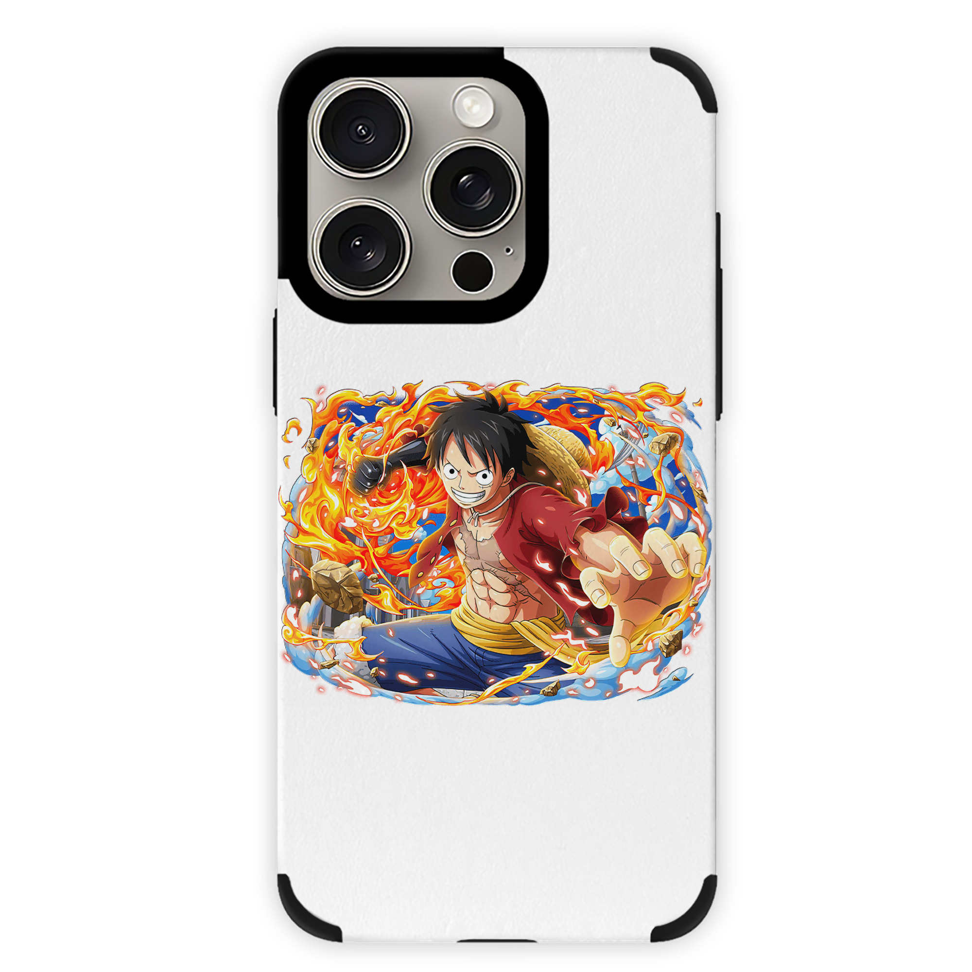 （画像用） ワンピース モンキー・D・ルフィ ONE PIECE Monkey D. Luffy 【iPhone15ProMax対応】 PUレザー スマホケース 耐衝撃＆黄変防止