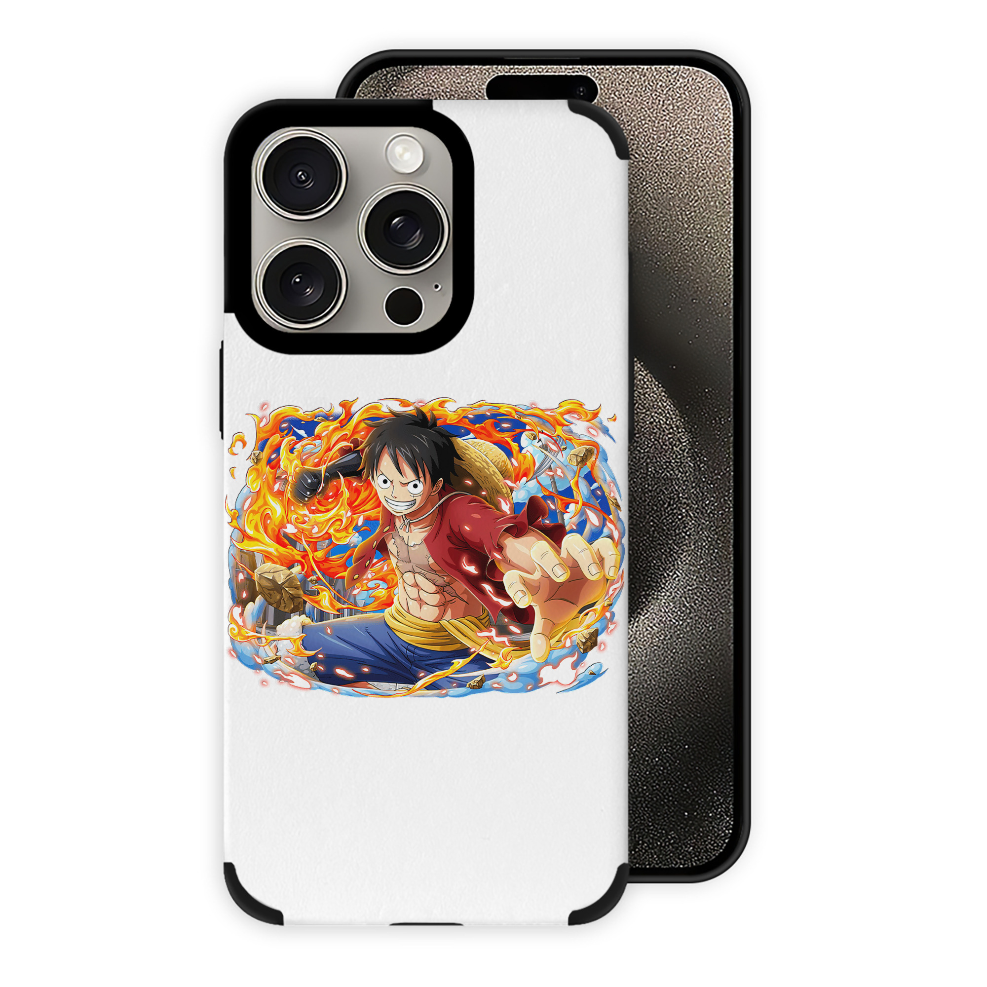 （画像用） ワンピース モンキー・D・ルフィ ONE PIECE Monkey D. Luffy 【iPhone15ProMax対応】 PUレザー スマホケース 耐衝撃＆黄変防止
