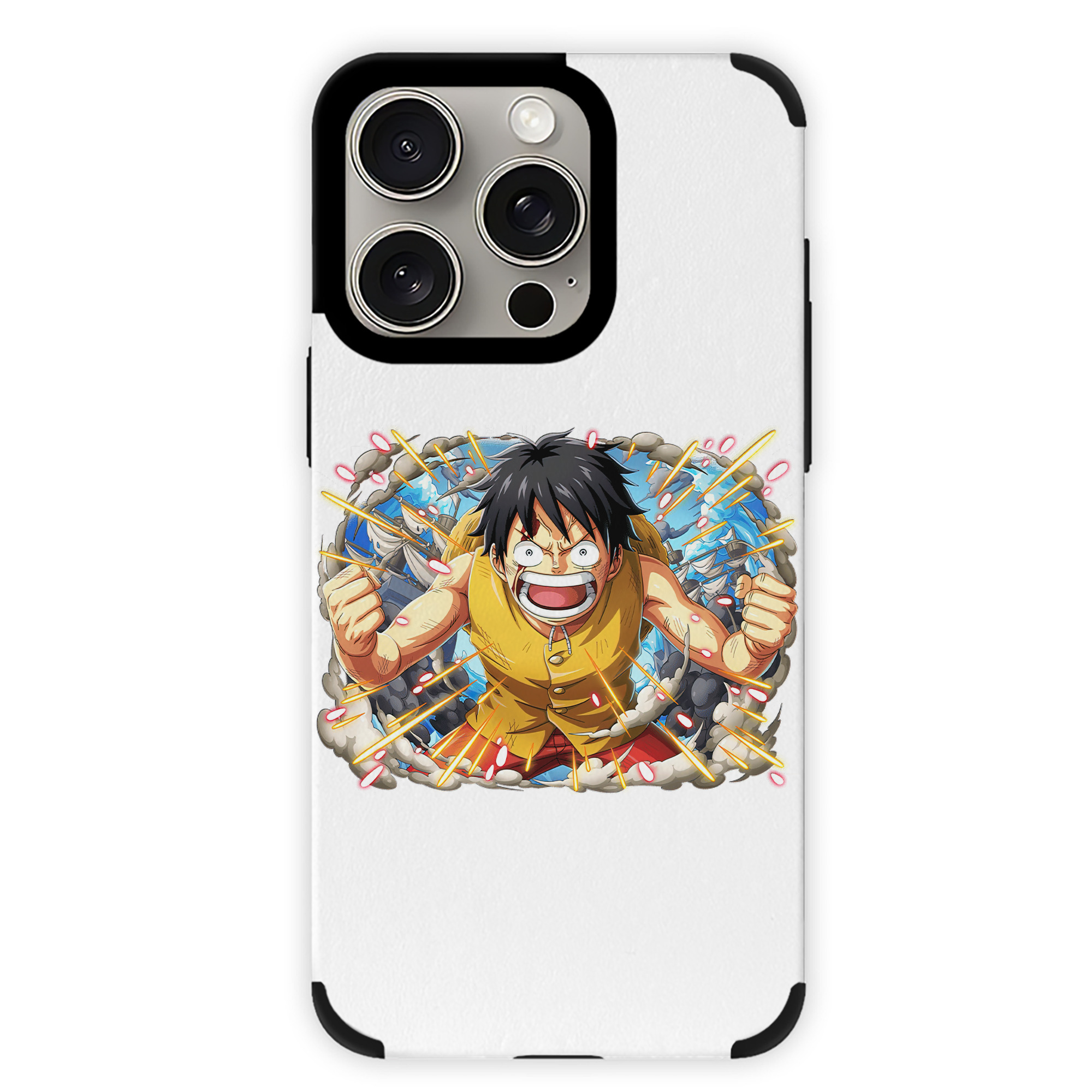 （画像用） ワンピース モンキー・D・ルフィ ONE PIECE Monkey D. Luffy 【iPhone15ProMax対応】 PUレザー スマホケース 耐衝撃＆黄変防止