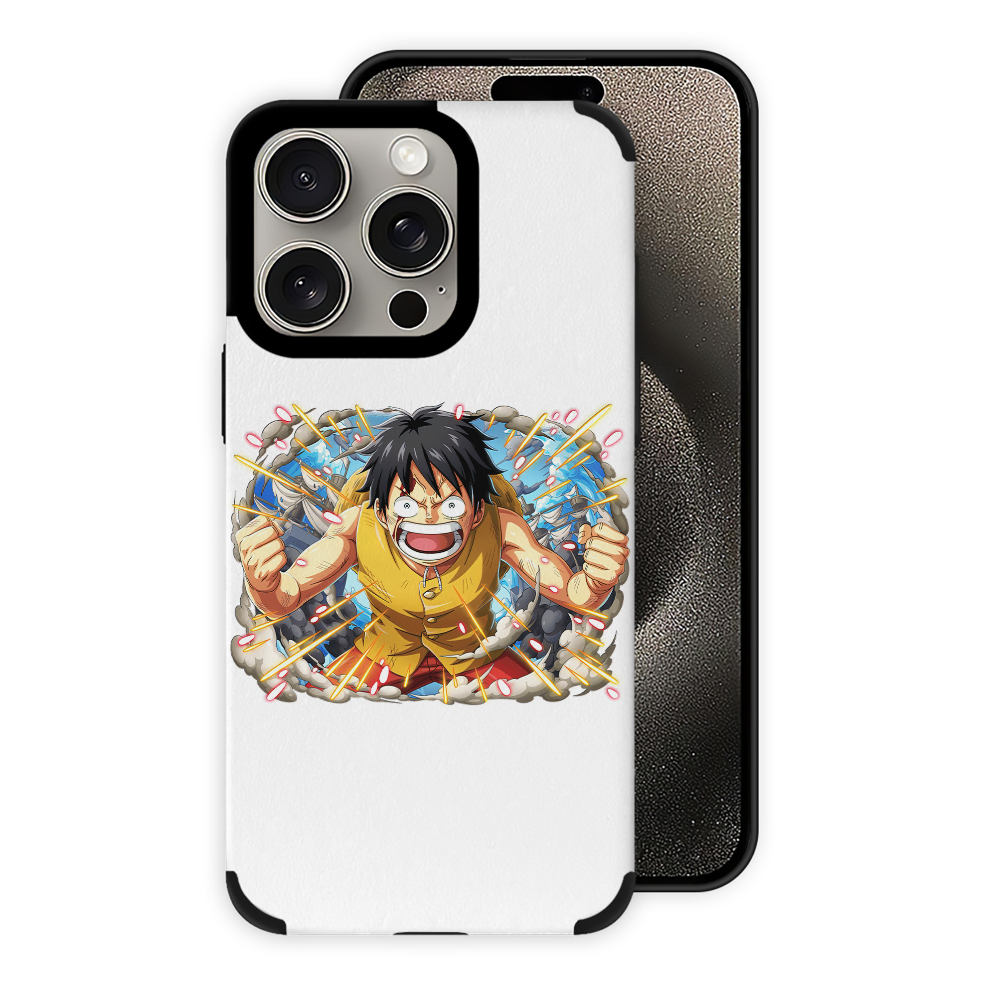 （画像用） ワンピース モンキー・D・ルフィ ONE PIECE Monkey D. Luffy 【iPhone15ProMax対応】 PUレザー スマホケース 耐衝撃＆黄変防止