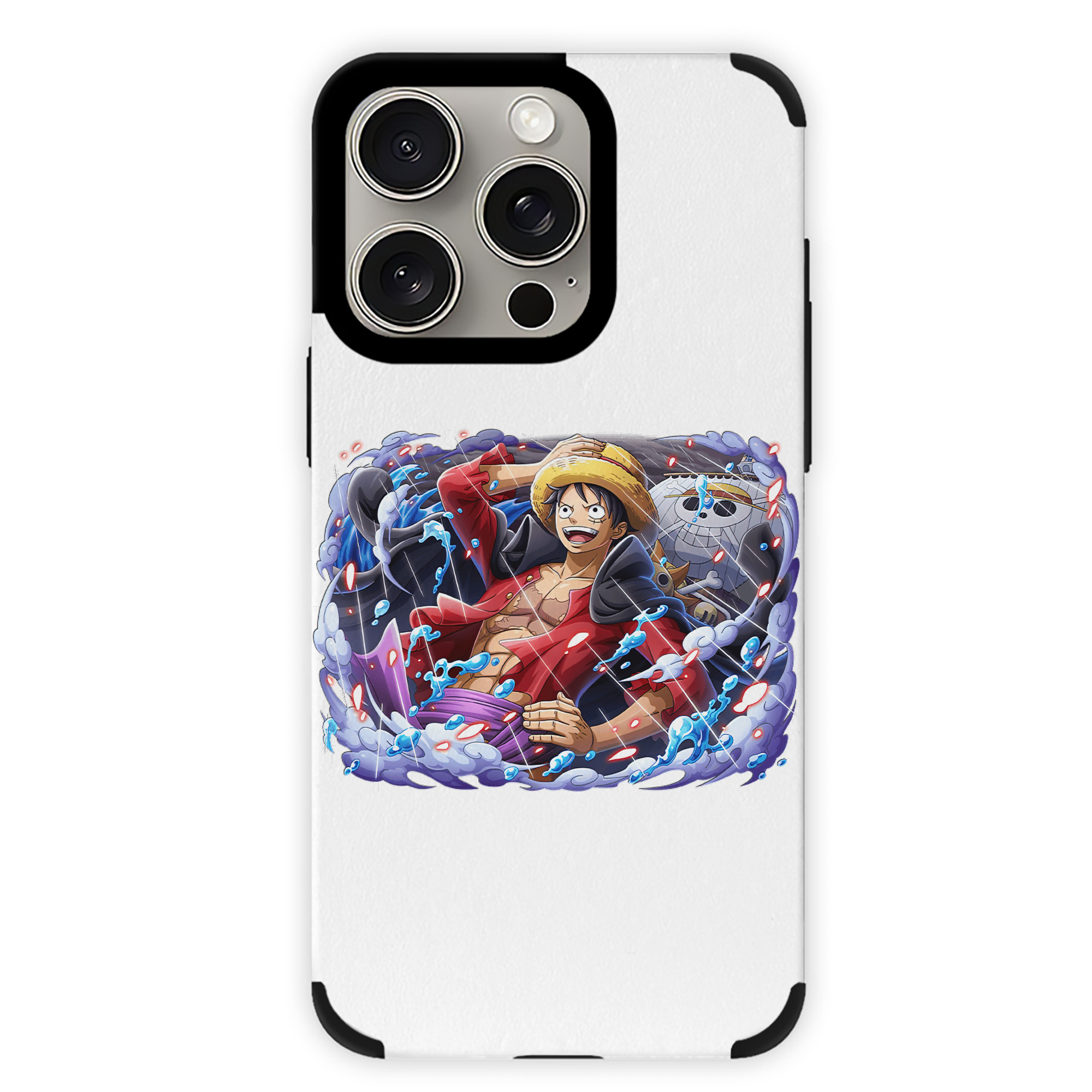 （画像用） ワンピース モンキー・D・ルフィ ONE PIECE Monkey D. Luffy 【iPhone15ProMax対応】 PUレザー スマホケース 耐衝撃＆黄変防止