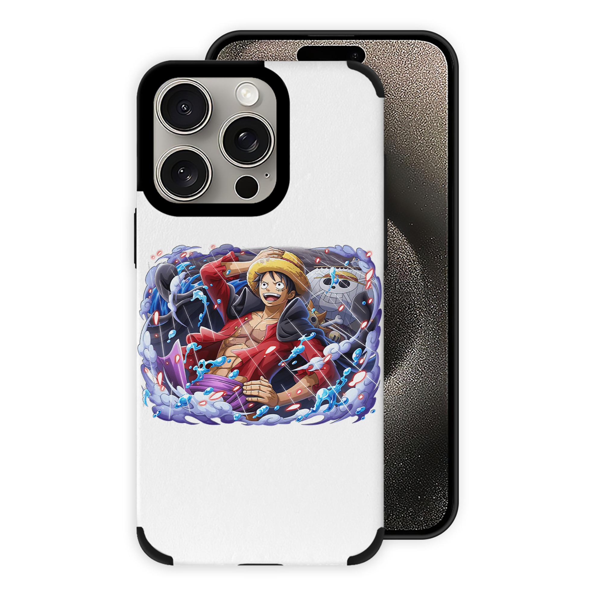 （画像用） ワンピース モンキー・D・ルフィ ONE PIECE Monkey D. Luffy 【iPhone15ProMax対応】 PUレザー スマホケース 耐衝撃＆黄変防止