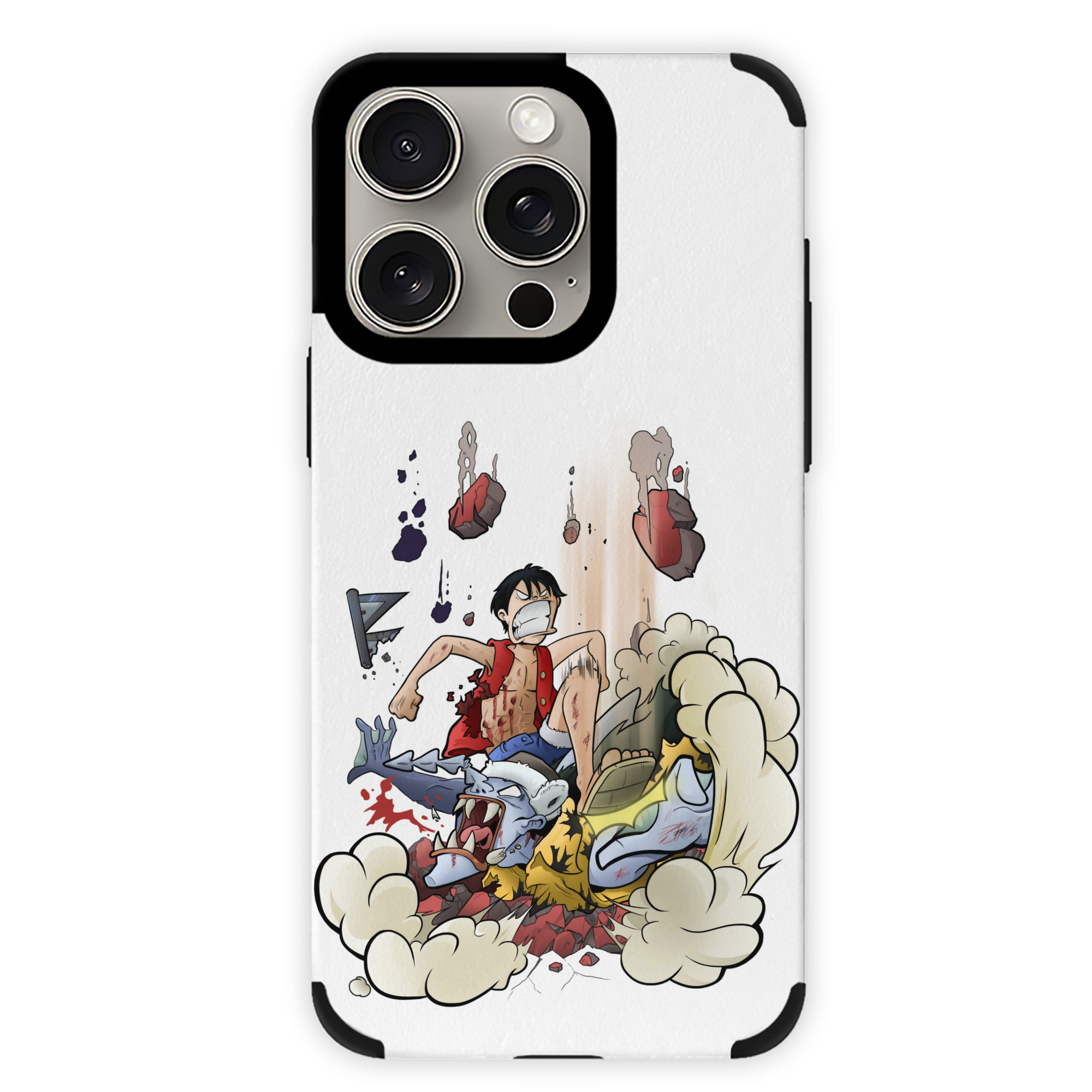 （画像用） ワンピース モンキー・D・ルフィ ONE PIECE Monkey D. Luffy 【iPhone15ProMax対応】 PUレザー スマホケース 耐衝撃＆黄変防止