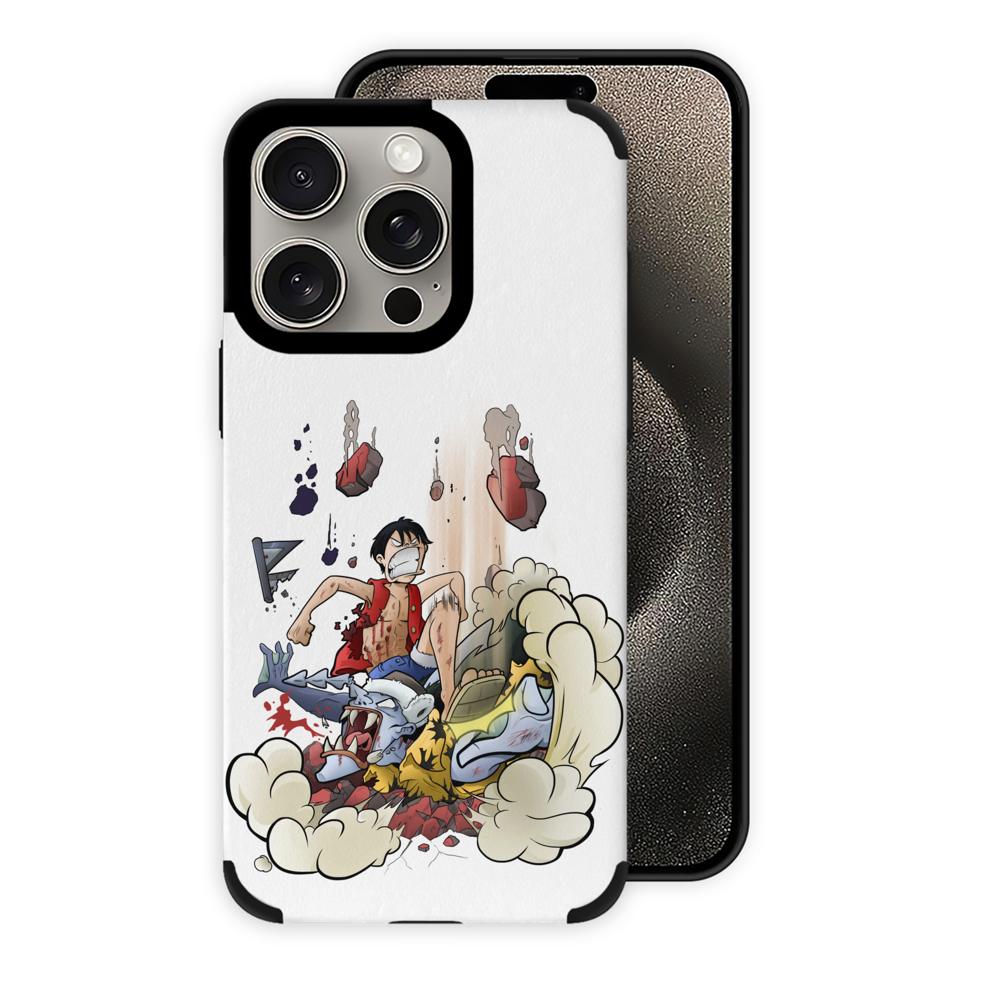 （画像用） ワンピース モンキー・D・ルフィ ONE PIECE Monkey D. Luffy 【iPhone15ProMax対応】 PUレザー スマホケース 耐衝撃＆黄変防止