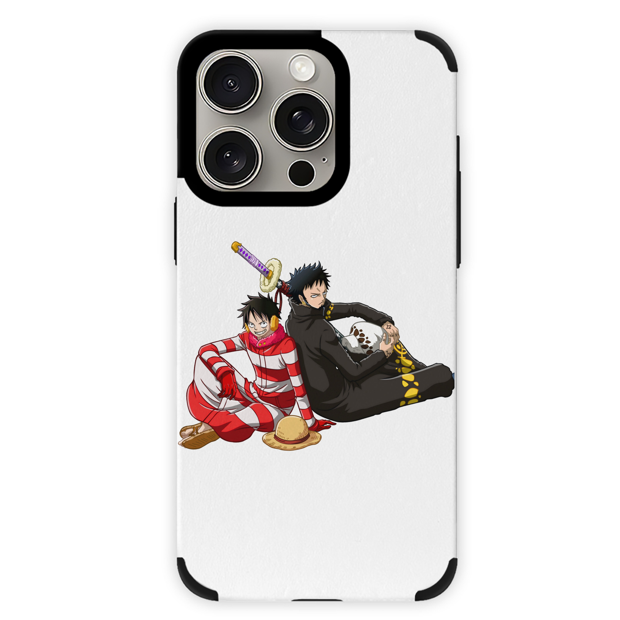 （画像用） ワンピース モンキー・D・ルフィ ONE PIECE Monkey D. Luffy 【iPhone15ProMax対応】 PUレザー スマホケース 耐衝撃＆黄変防止