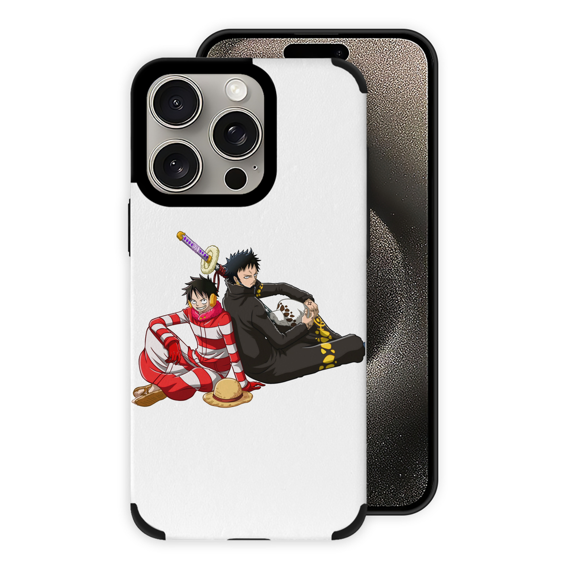 （画像用） ワンピース モンキー・D・ルフィ ONE PIECE Monkey D. Luffy 【iPhone15ProMax対応】 PUレザー スマホケース 耐衝撃＆黄変防止