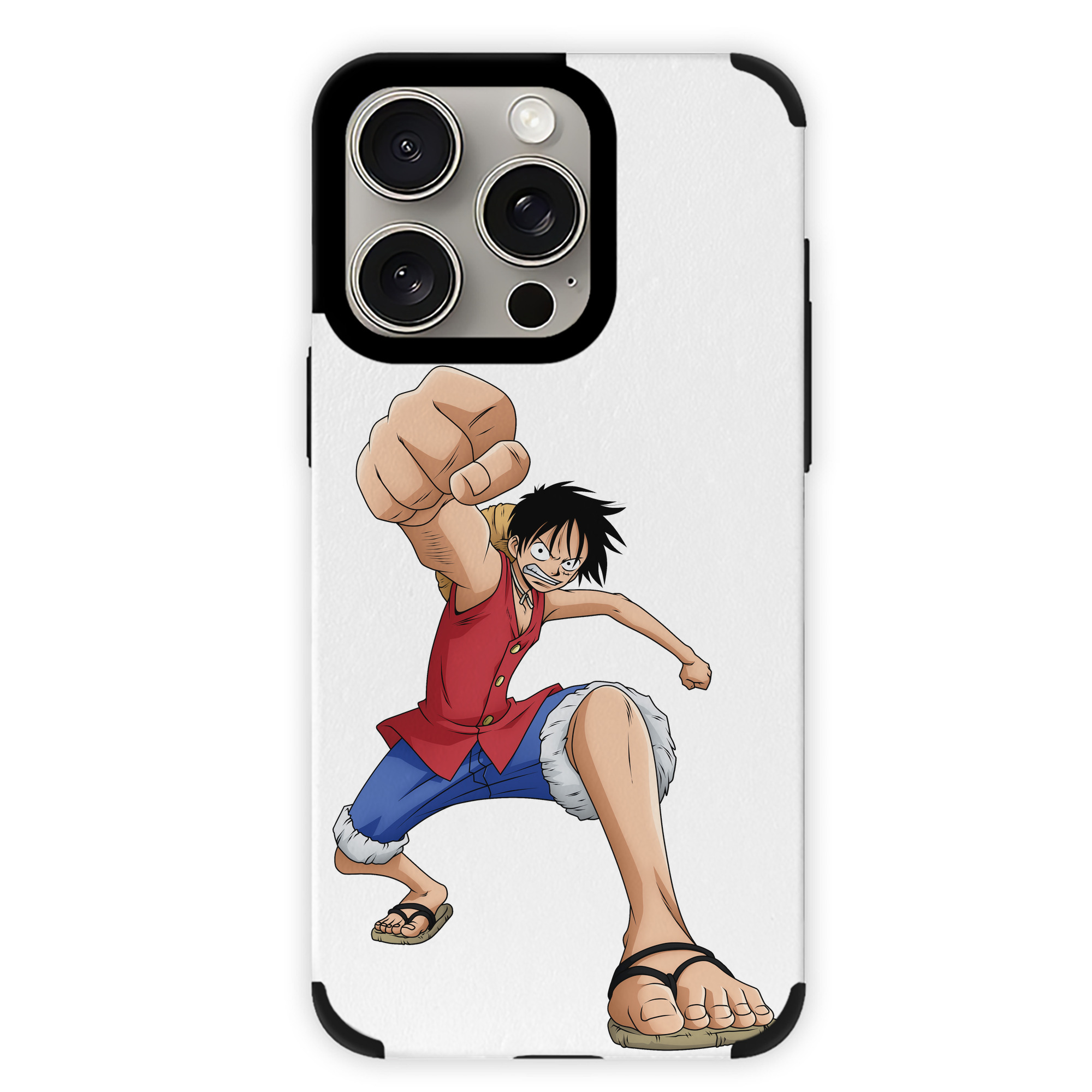 （画像用） ワンピース モンキー・D・ルフィ ONE PIECE Monkey D. Luffy 【iPhone15ProMax対応】 PUレザー スマホケース 耐衝撃＆黄変防止