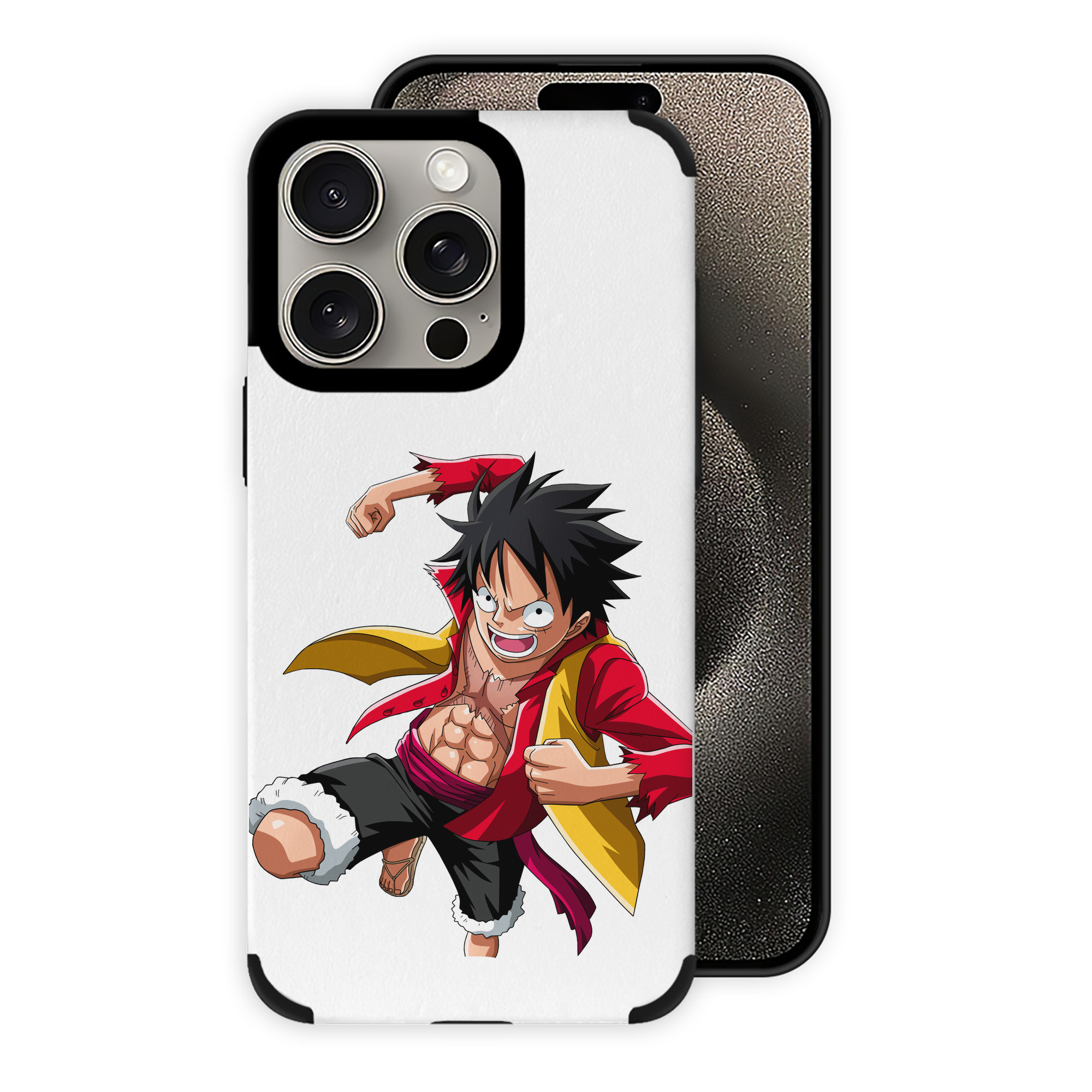 （画像用） ワンピース モンキー・D・ルフィ ONE PIECE Monkey D. Luffy 【iPhone15ProMax対応】 PUレザー スマホケース 耐衝撃＆黄変防止