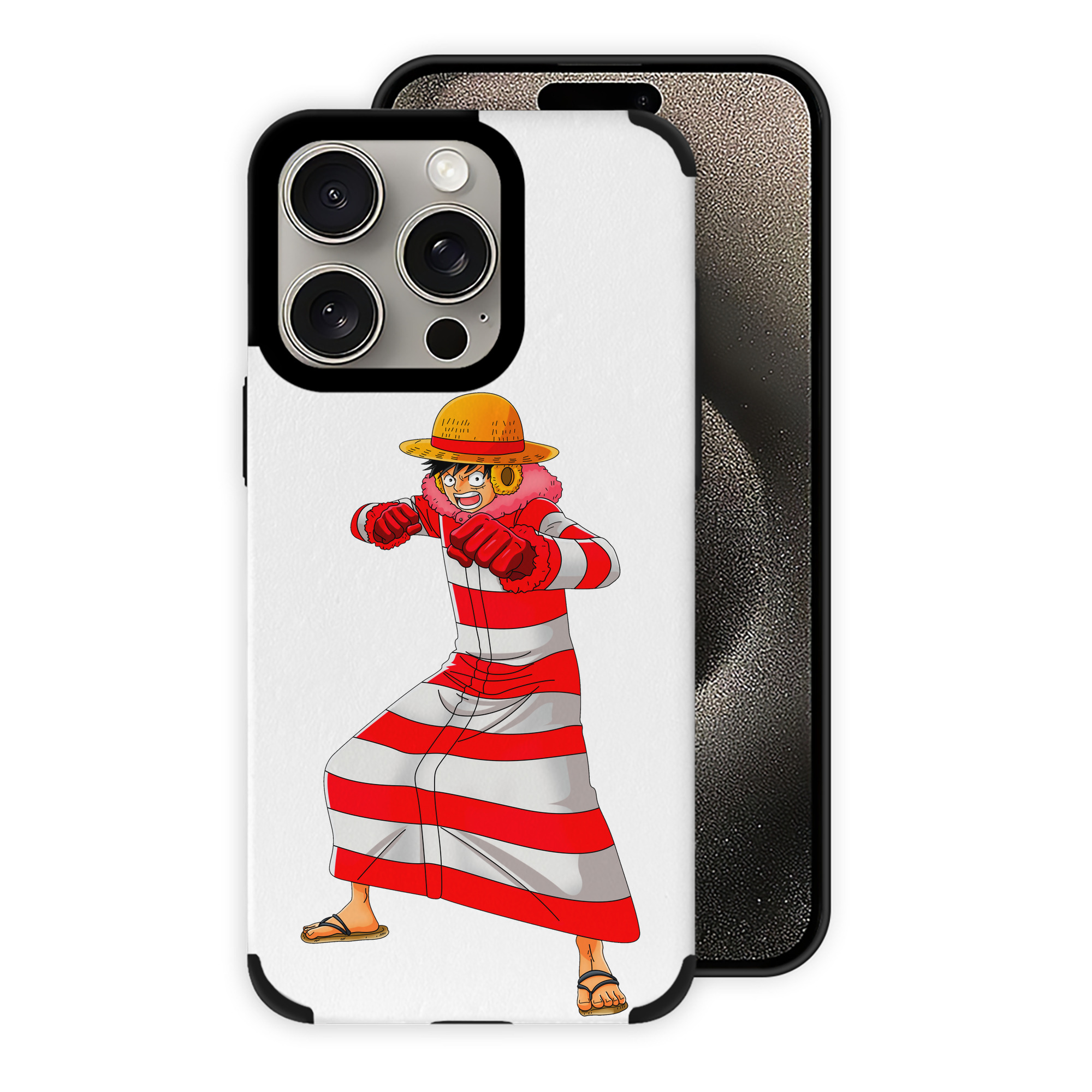 （画像用） ワンピース モンキー・D・ルフィ ONE PIECE Monkey D. Luffy 【iPhone15ProMax対応】 PUレザー スマホケース 耐衝撃＆黄変防止
