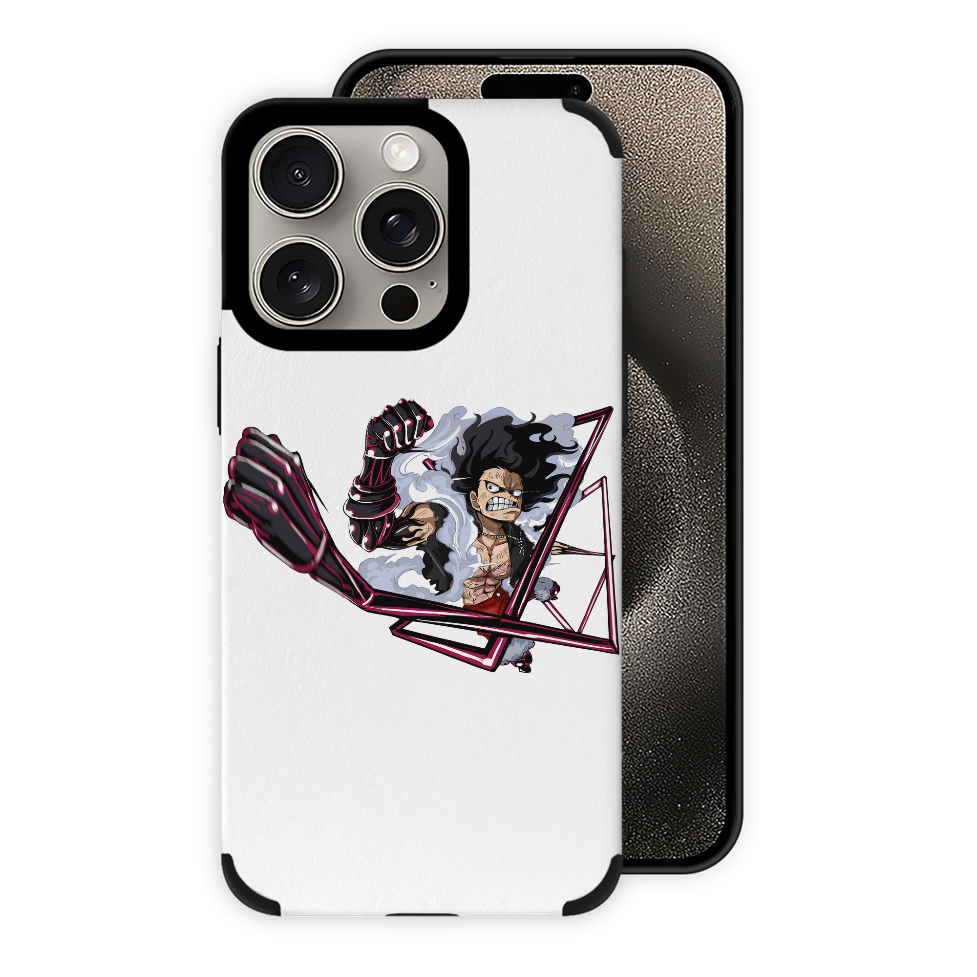 （画像用） ワンピース モンキー・D・ルフィ ONE PIECE Monkey D. Luffy 【iPhone15ProMax対応】 PUレザー スマホケース 耐衝撃＆黄変防止