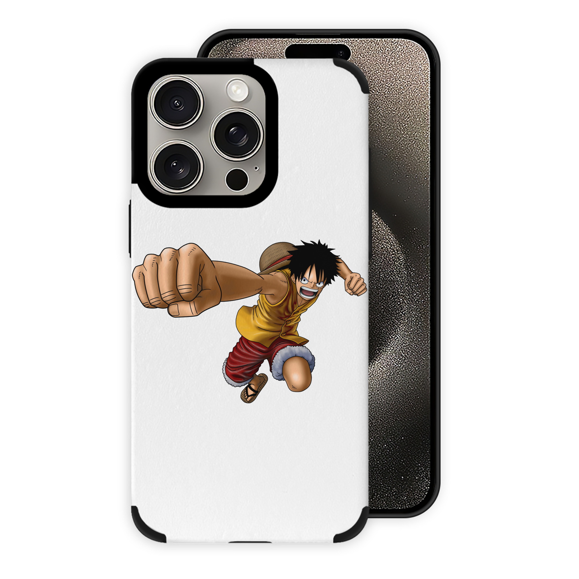 （画像用） ワンピース モンキー・D・ルフィ ONE PIECE Monkey D. Luffy 【iPhone15ProMax対応】 PUレザー スマホケース 耐衝撃＆黄変防止