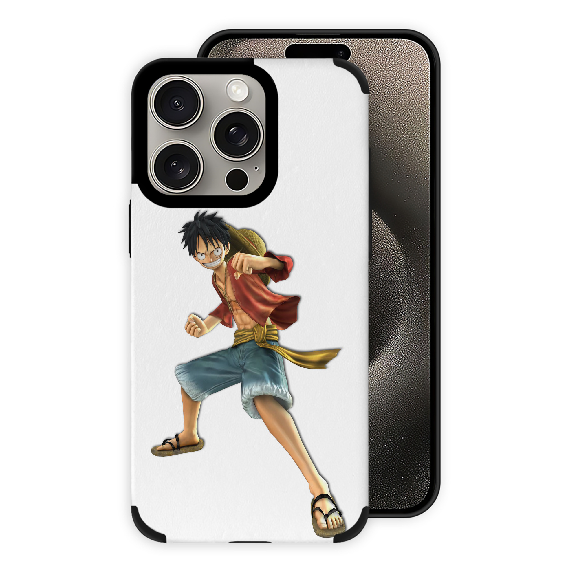 （画像用） ワンピース モンキー・D・ルフィ ONE PIECE Monkey D. Luffy 【iPhone15ProMax対応】 PUレザー スマホケース 耐衝撃＆黄変防止