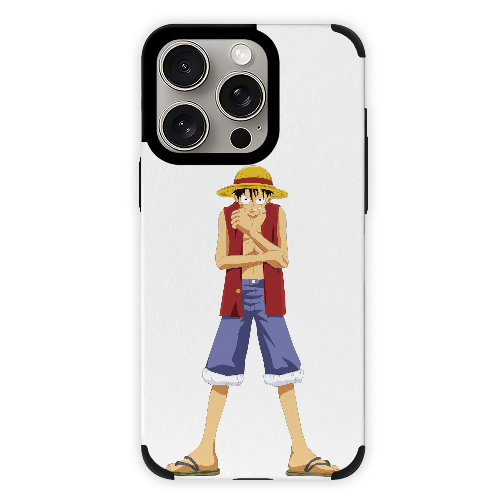 （画像用） ワンピース モンキー・D・ルフィ ONE PIECE Monkey D. Luffy 【iPhone15ProMax対応】 PUレザー スマホケース 耐衝撃＆黄変防止