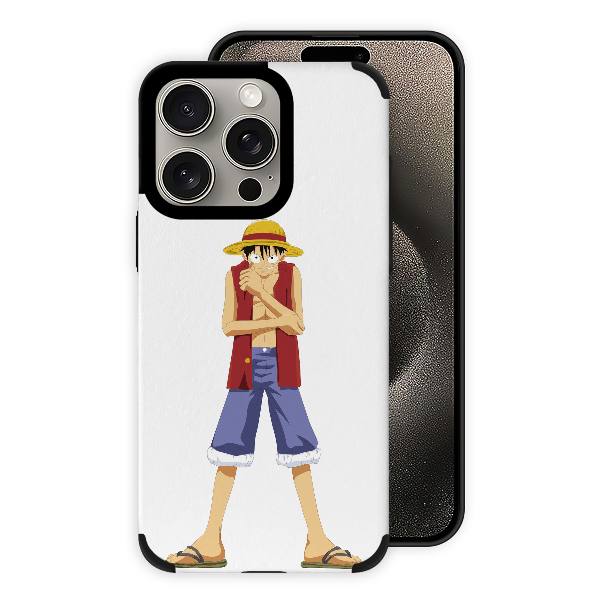 （画像用） ワンピース モンキー・D・ルフィ ONE PIECE Monkey D. Luffy 【iPhone15ProMax対応】 PUレザー スマホケース 耐衝撃＆黄変防止