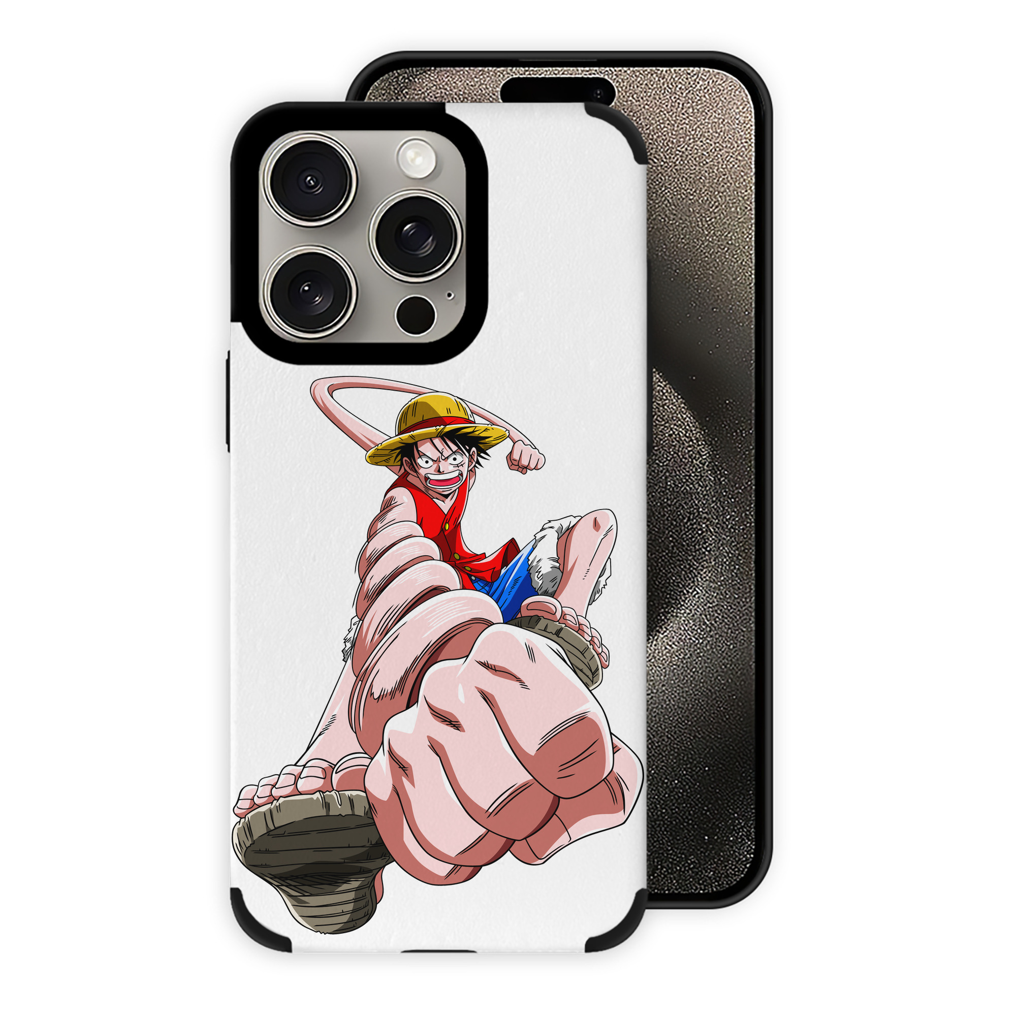 （画像用） ワンピース モンキー・D・ルフィ ONE PIECE Monkey D. Luffy 【iPhone15ProMax対応】 PUレザー スマホケース 耐衝撃＆黄変防止