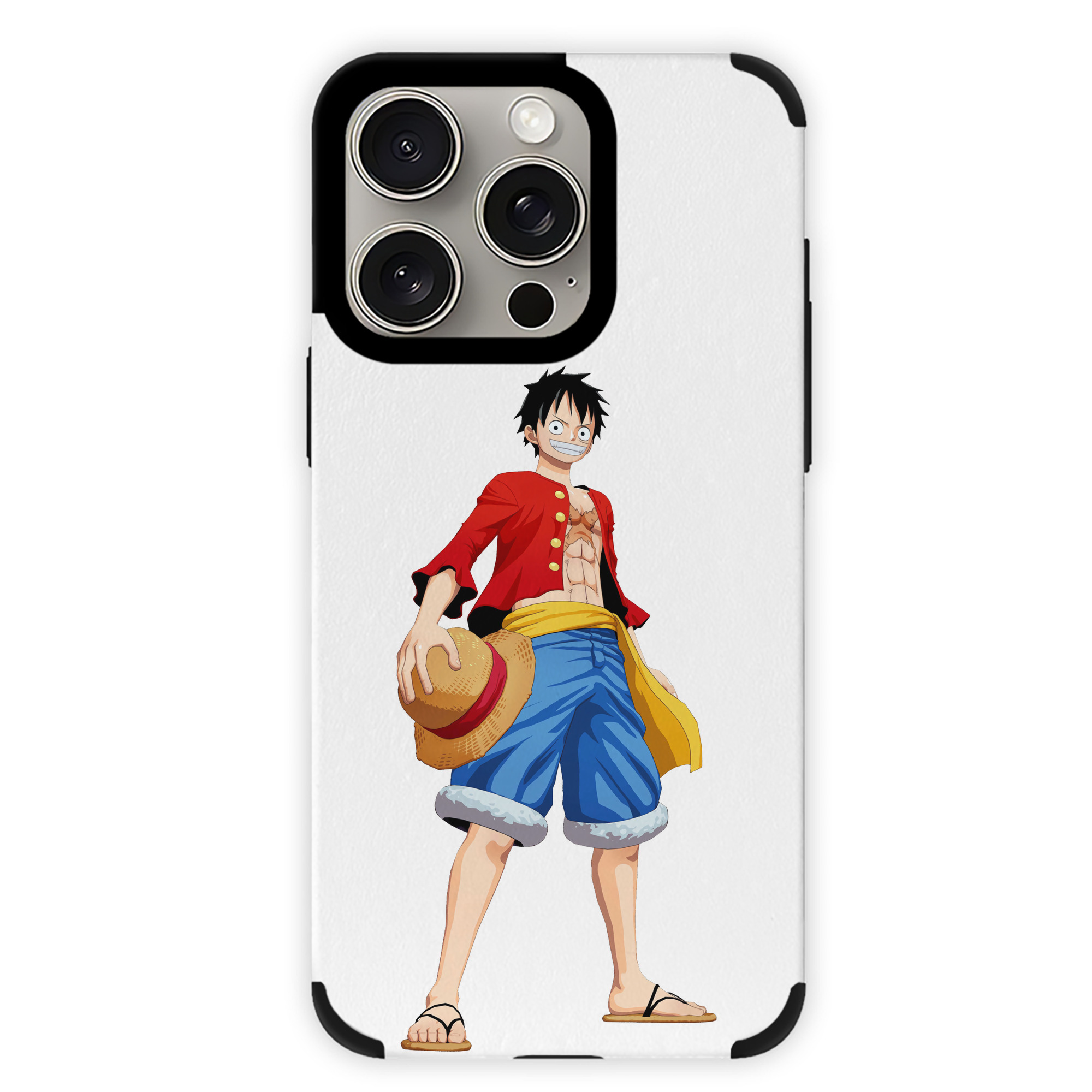 （画像用） ワンピース モンキー・D・ルフィ ONE PIECE Monkey D. Luffy 【iPhone15ProMax対応】 PUレザー スマホケース 耐衝撃＆黄変防止