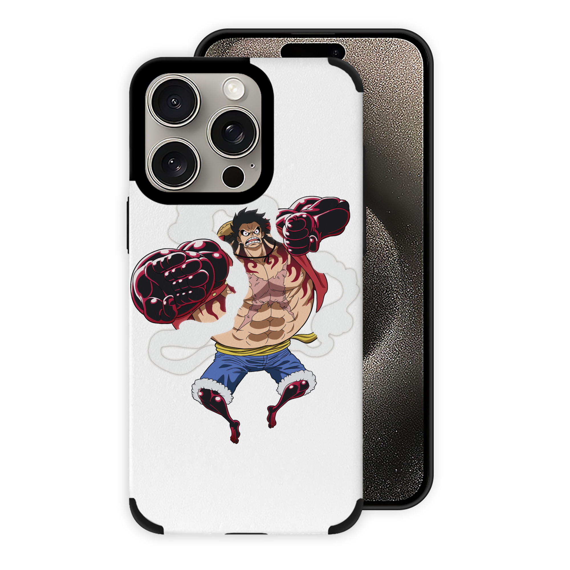（画像用） ワンピース モンキー・D・ルフィ ONE PIECE Monkey D. Luffy 【iPhone15ProMax対応】 PUレザー スマホケース 耐衝撃＆黄変防止