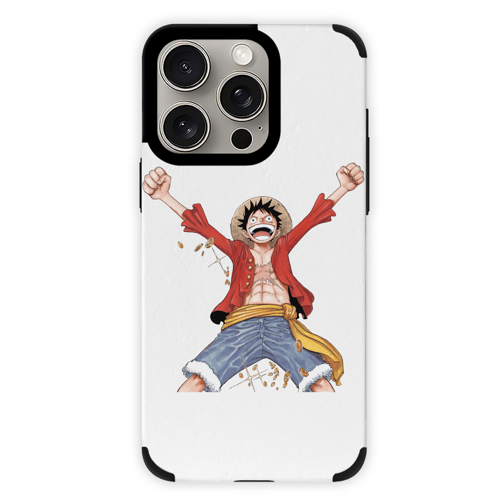 （画像用） ワンピース モンキー・D・ルフィ ONE PIECE Monkey D. Luffy 【iPhone15ProMax対応】 PUレザー スマホケース 耐衝撃＆黄変防止