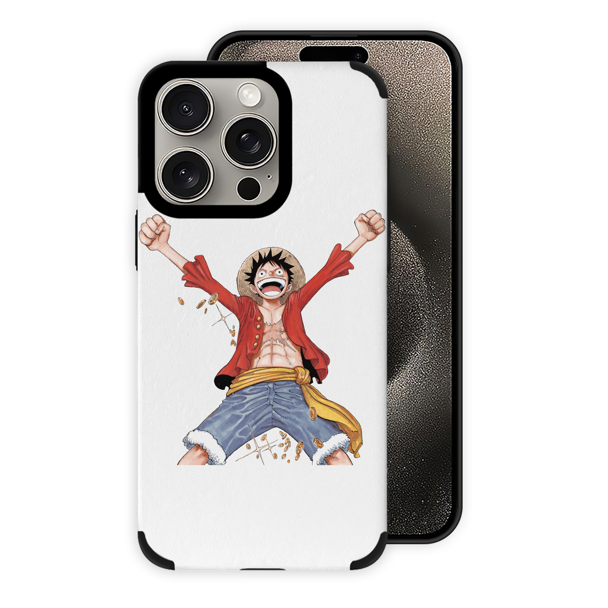 （画像用） ワンピース モンキー・D・ルフィ ONE PIECE Monkey D. Luffy 【iPhone15ProMax対応】 PUレザー スマホケース 耐衝撃＆黄変防止
