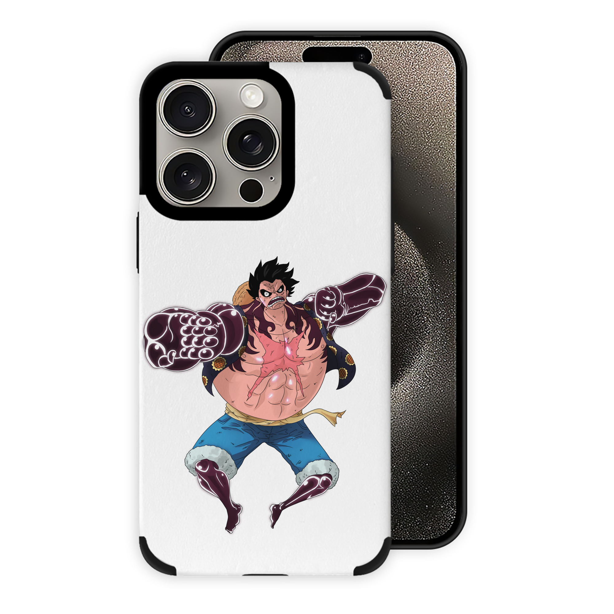（画像用） ワンピース モンキー・D・ルフィ ONE PIECE Monkey D. Luffy 【iPhone15ProMax対応】 PUレザー スマホケース 耐衝撃＆黄変防止