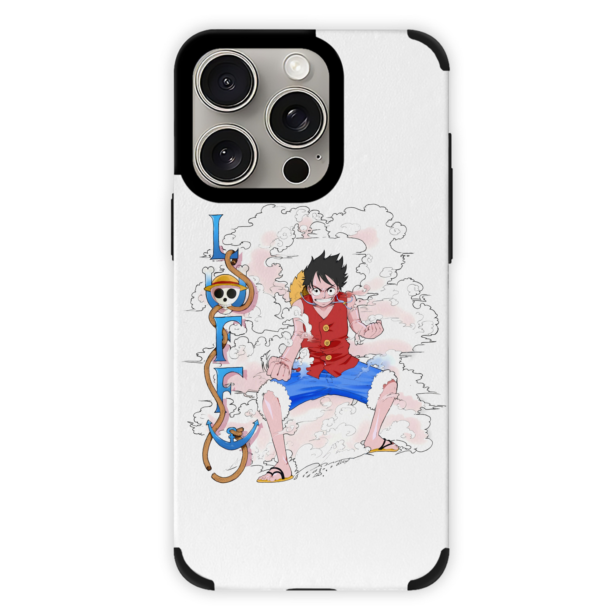 （画像用） ワンピース モンキー・D・ルフィ ONE PIECE Monkey D. Luffy 【iPhone15ProMax対応】 PUレザー スマホケース 耐衝撃＆黄変防止