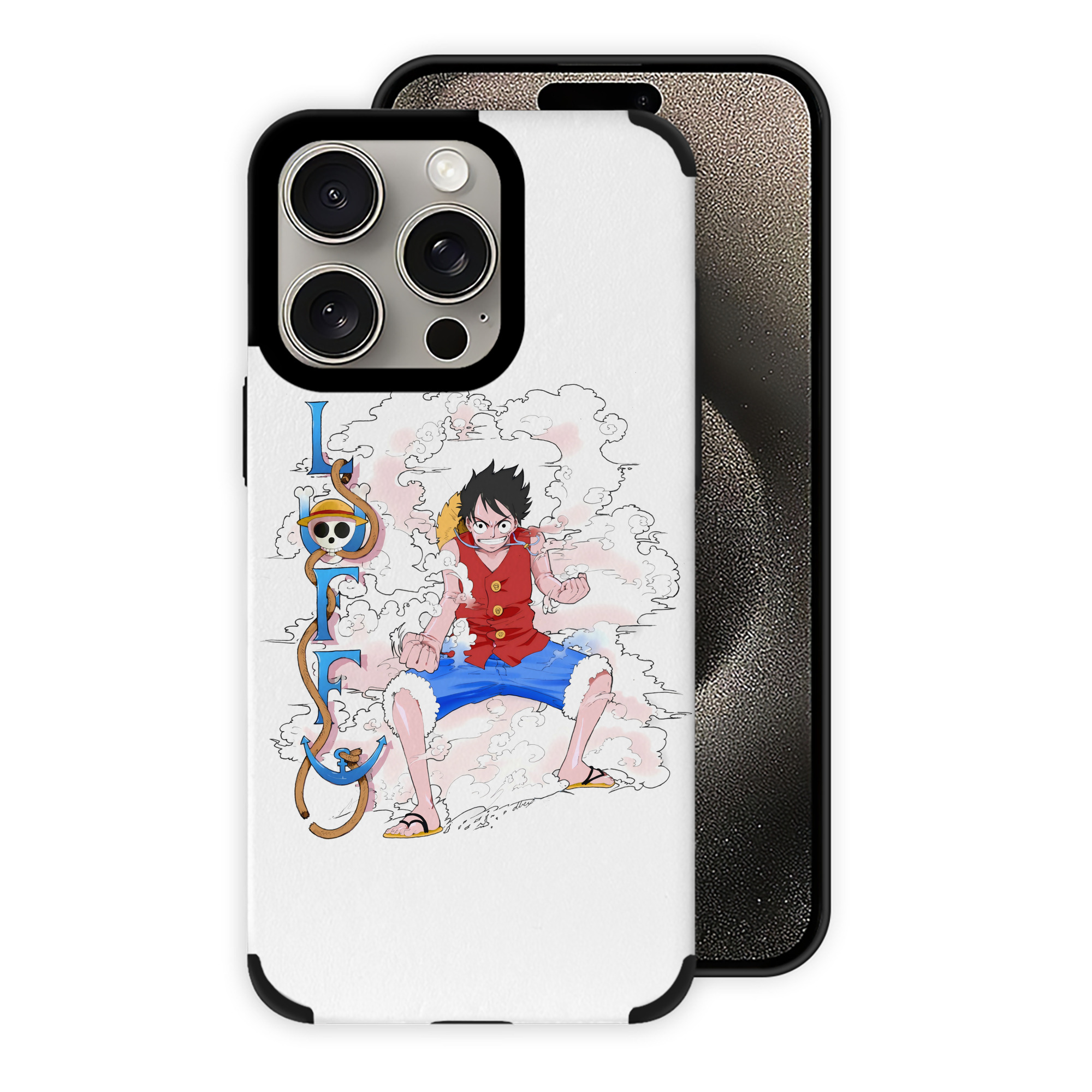 （画像用） ワンピース モンキー・D・ルフィ ONE PIECE Monkey D. Luffy 【iPhone15ProMax対応】 PUレザー スマホケース 耐衝撃＆黄変防止
