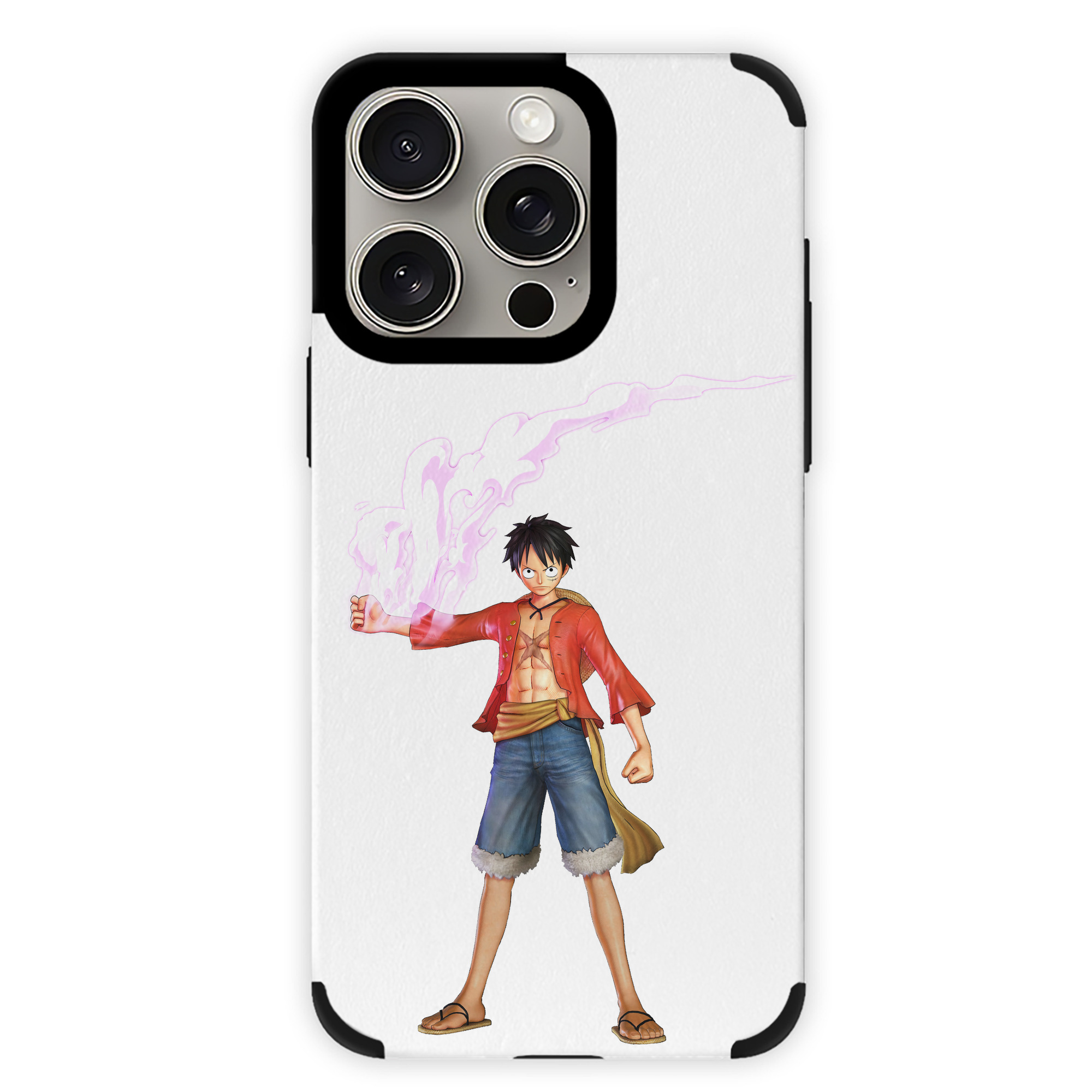 （画像用） ワンピース モンキー・D・ルフィ ONE PIECE Monkey D. Luffy 【iPhone15ProMax対応】 PUレザー スマホケース 耐衝撃＆黄変防止