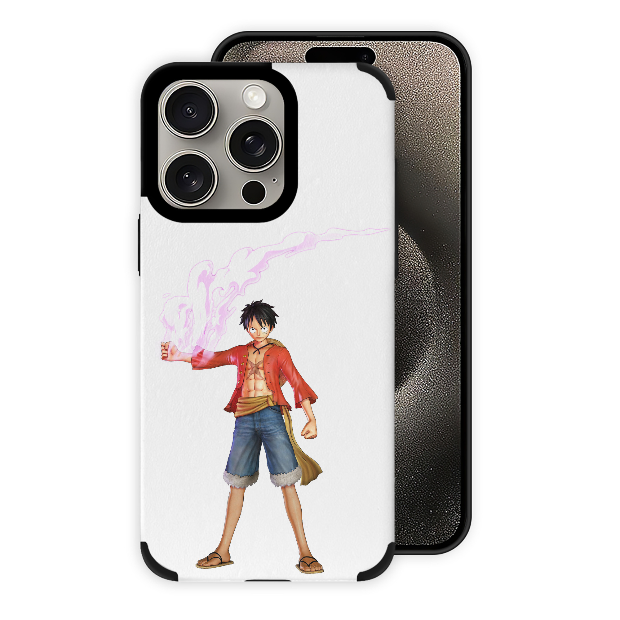 （画像用） ワンピース モンキー・D・ルフィ ONE PIECE Monkey D. Luffy 【iPhone15ProMax対応】 PUレザー スマホケース 耐衝撃＆黄変防止