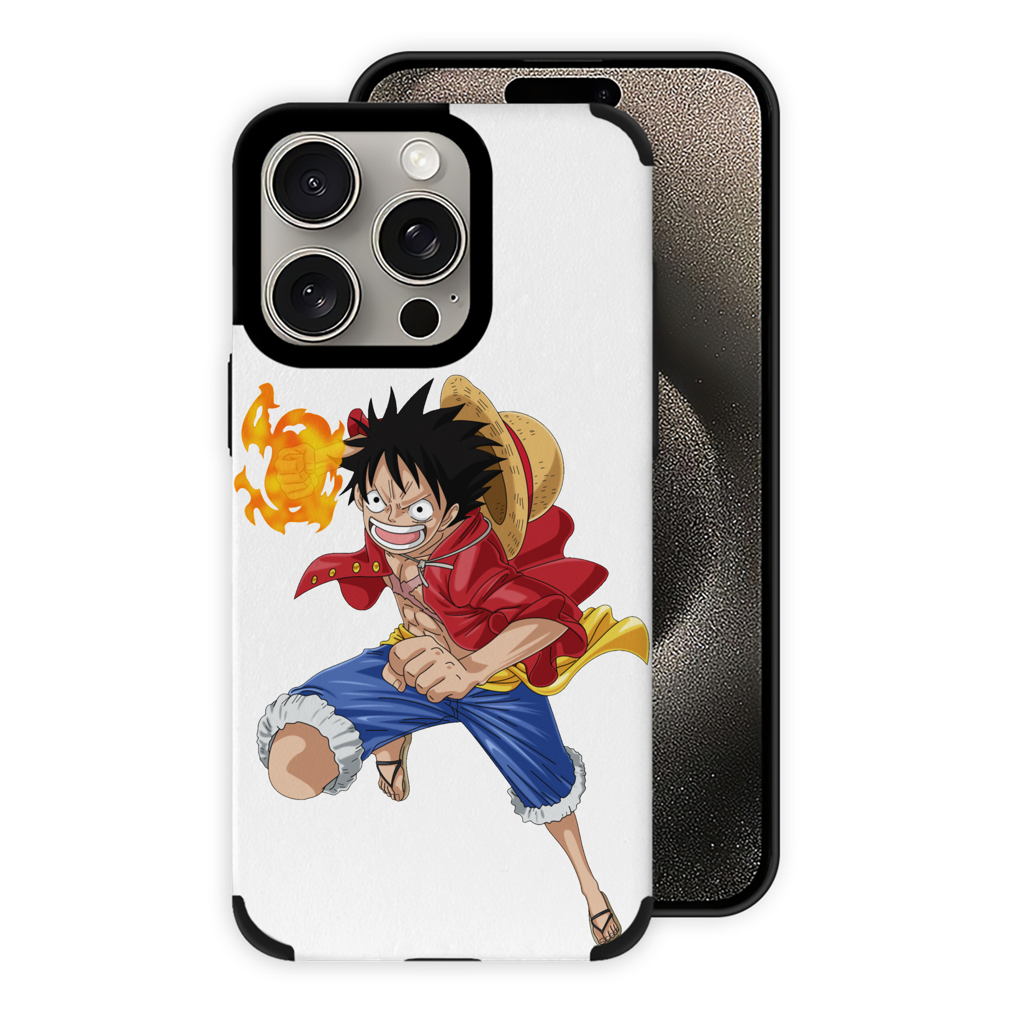 （画像用） ワンピース モンキー・D・ルフィ ONE PIECE Monkey D. Luffy 【iPhone15ProMax対応】 PUレザー スマホケース 耐衝撃＆黄変防止