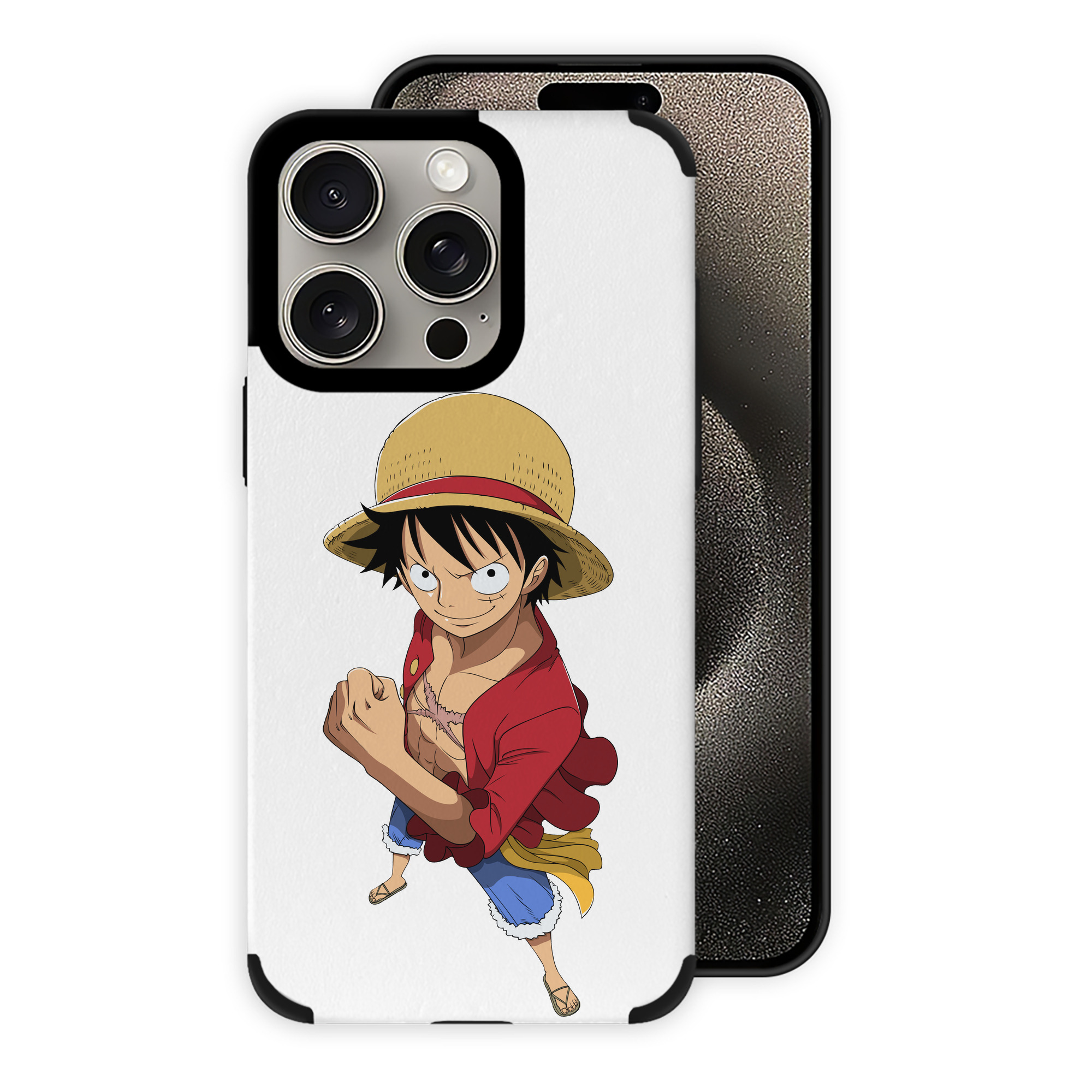 （画像用） ワンピース モンキー・D・ルフィ ONE PIECE Monkey D. Luffy 【iPhone15ProMax対応】 PUレザー スマホケース 耐衝撃＆黄変防止