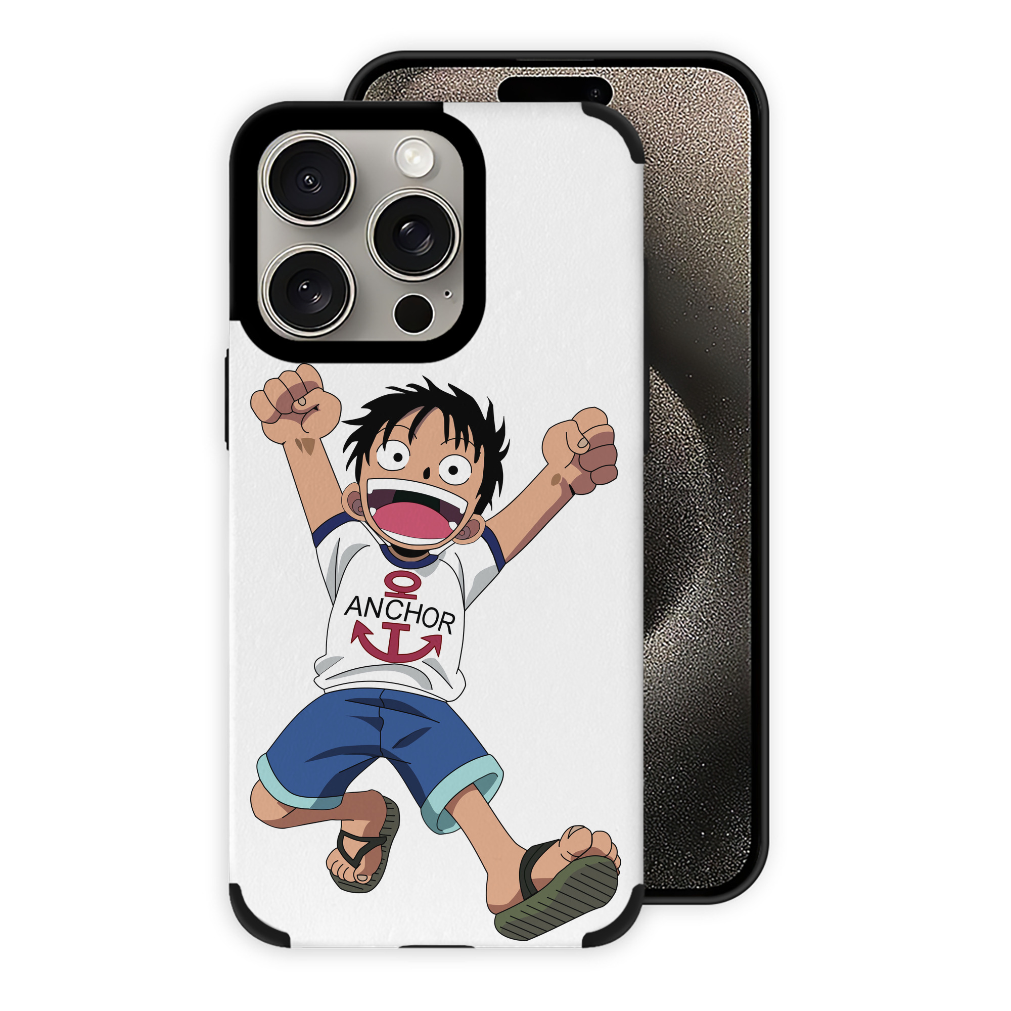 （画像用） ワンピース モンキー・D・ルフィ ONE PIECE Monkey D. Luffy 【iPhone15ProMax対応】 PUレザー スマホケース 耐衝撃＆黄変防止