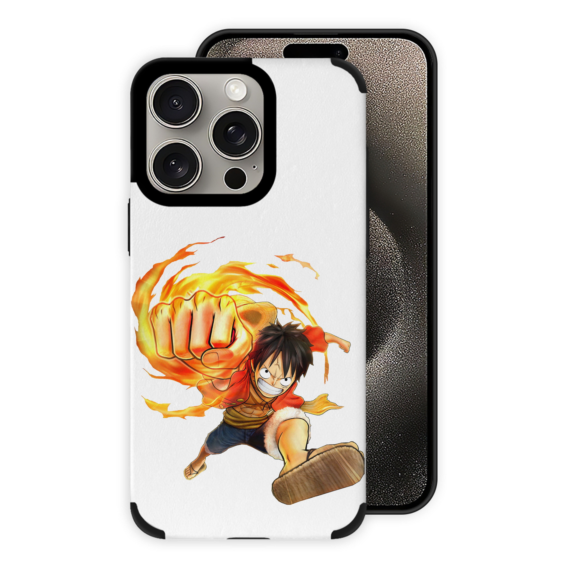 （画像用） ワンピース モンキー・D・ルフィ ONE PIECE Monkey D. Luffy 【iPhone15ProMax対応】 PUレザー スマホケース 耐衝撃＆黄変防止