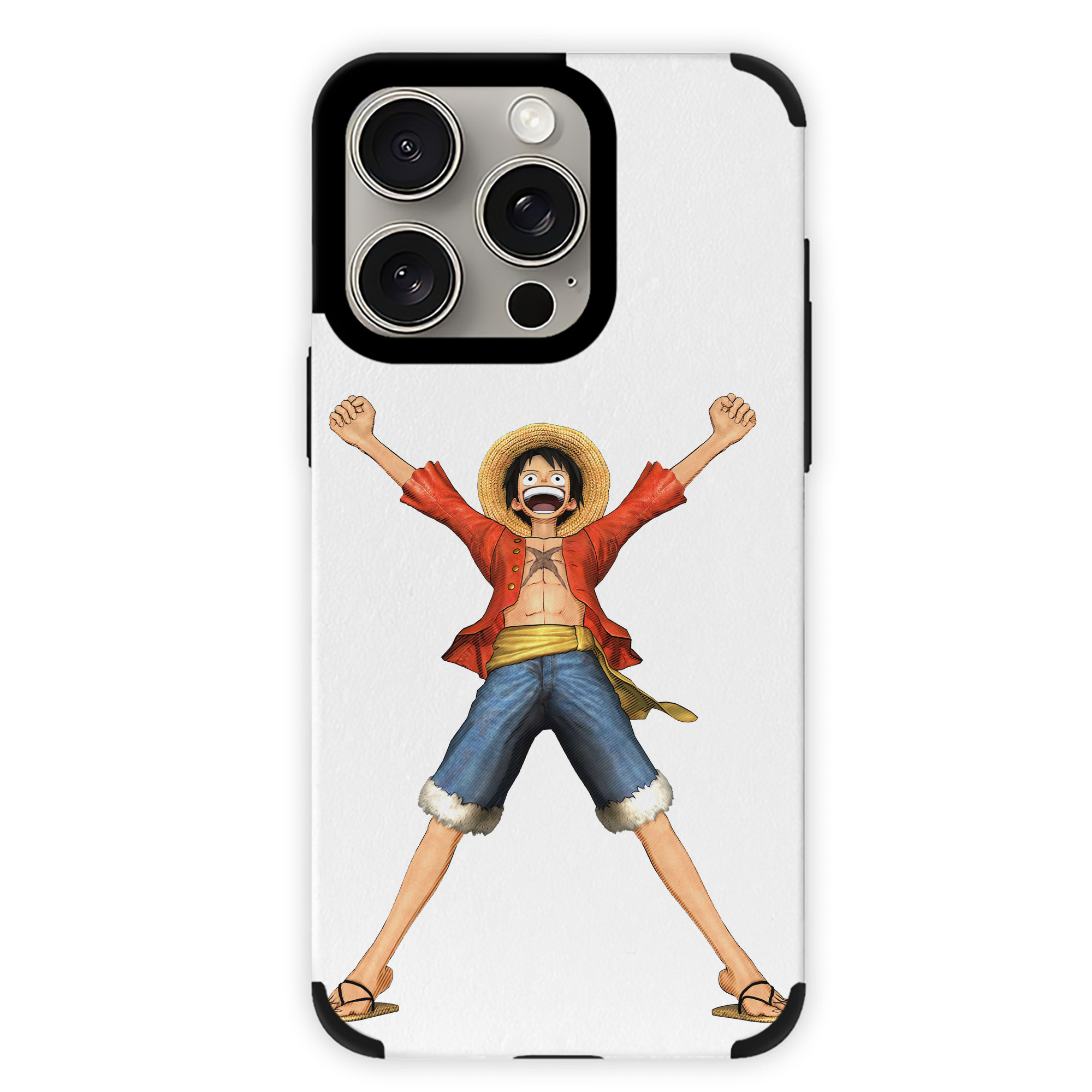 （画像用） ワンピース モンキー・D・ルフィ ONE PIECE Monkey D. Luffy 【iPhone15ProMax対応】 PUレザー スマホケース 耐衝撃＆黄変防止