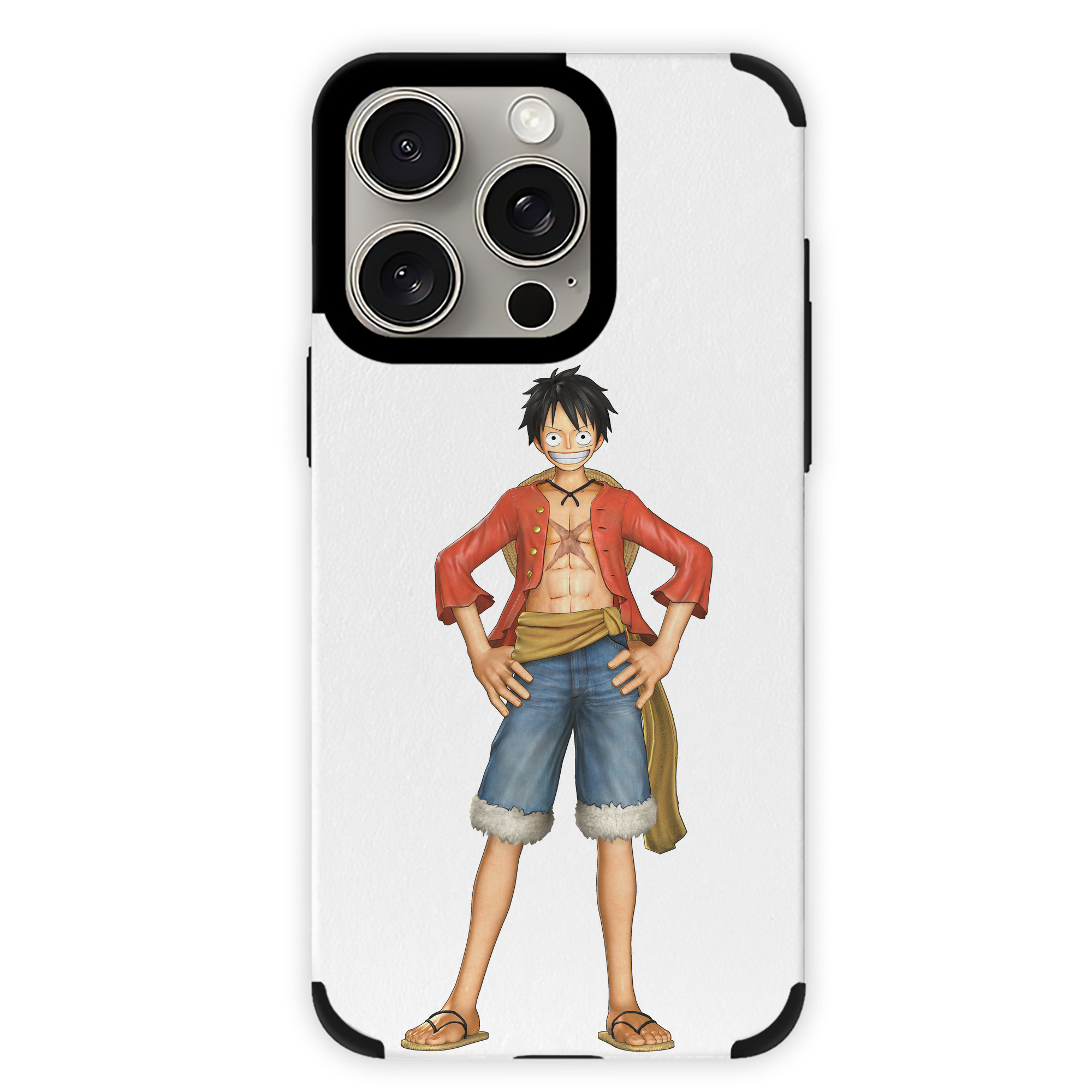 （画像用） ワンピース モンキー・D・ルフィ ONE PIECE Monkey D. Luffy 【iPhone15ProMax対応】 PUレザー スマホケース 耐衝撃＆黄変防止