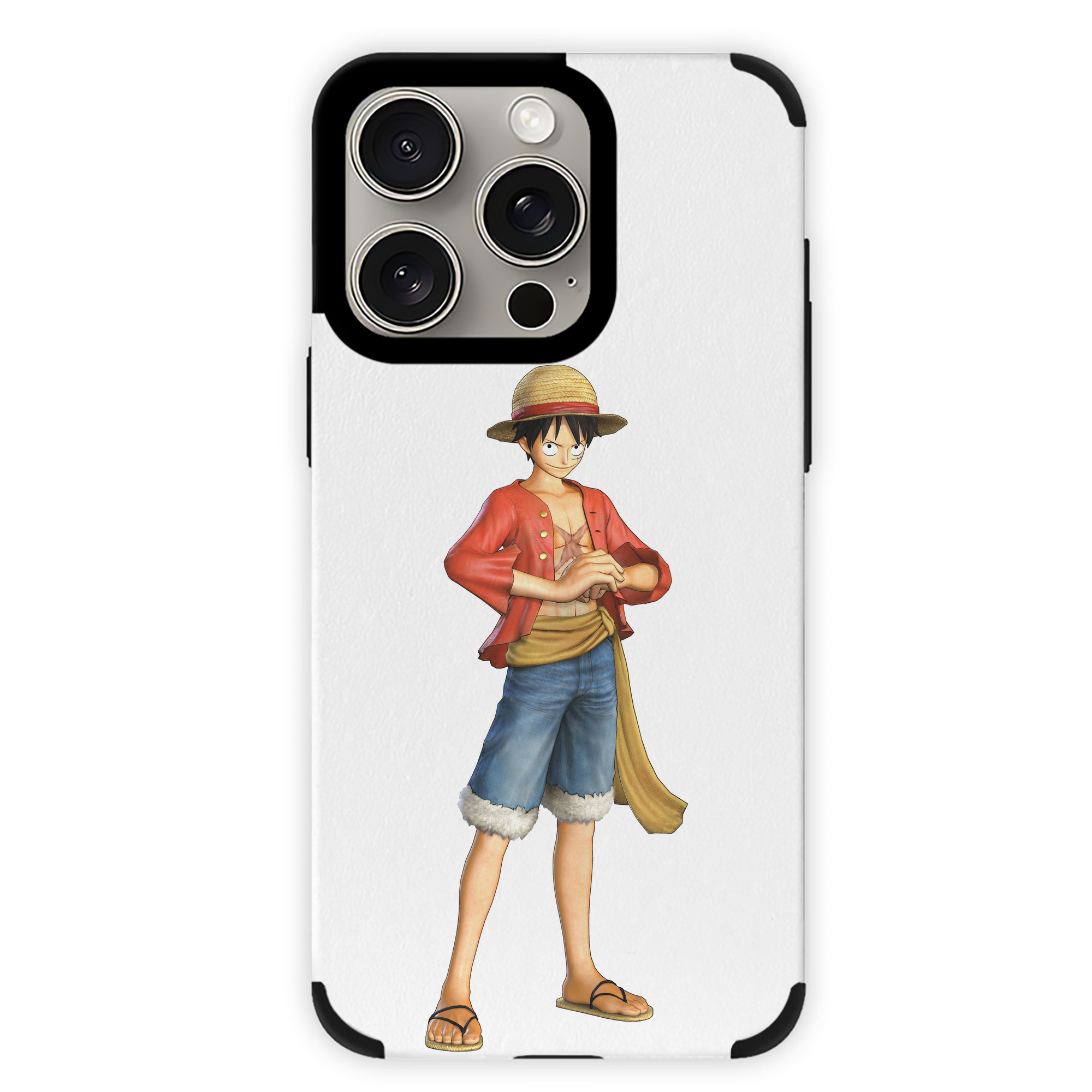 （画像用） ワンピース モンキー・D・ルフィ ONE PIECE Monkey D. Luffy 【iPhone15ProMax対応】 PUレザー スマホケース 耐衝撃＆黄変防止