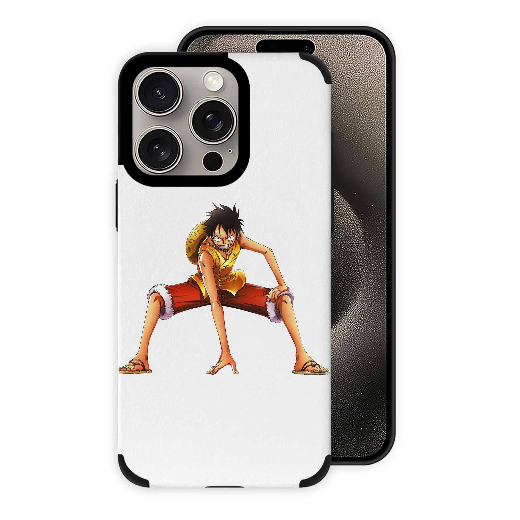 （画像用） ワンピース モンキー・D・ルフィ ONE PIECE Monkey D. Luffy 【iPhone15ProMax対応】 PUレザー スマホケース 耐衝撃＆黄変防止