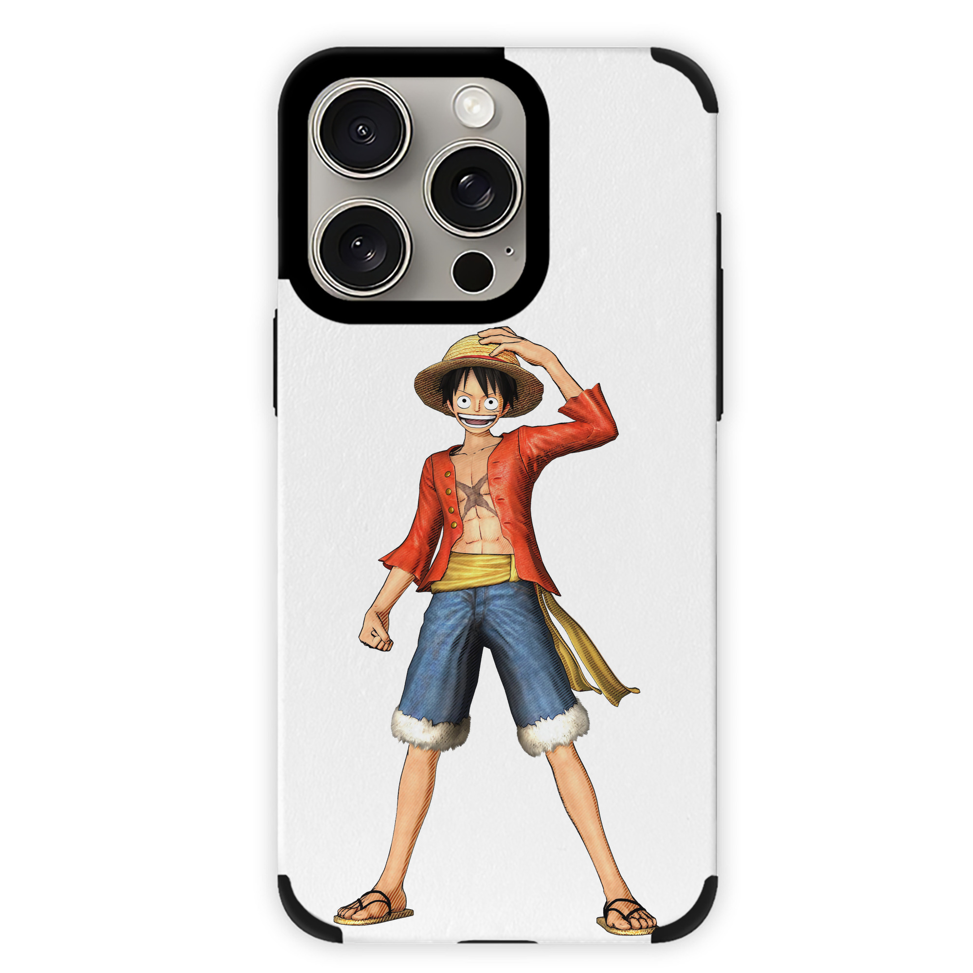 （画像用） ワンピース モンキー・D・ルフィ ONE PIECE Monkey D. Luffy 【iPhone15ProMax対応】 PUレザー スマホケース 耐衝撃＆黄変防止