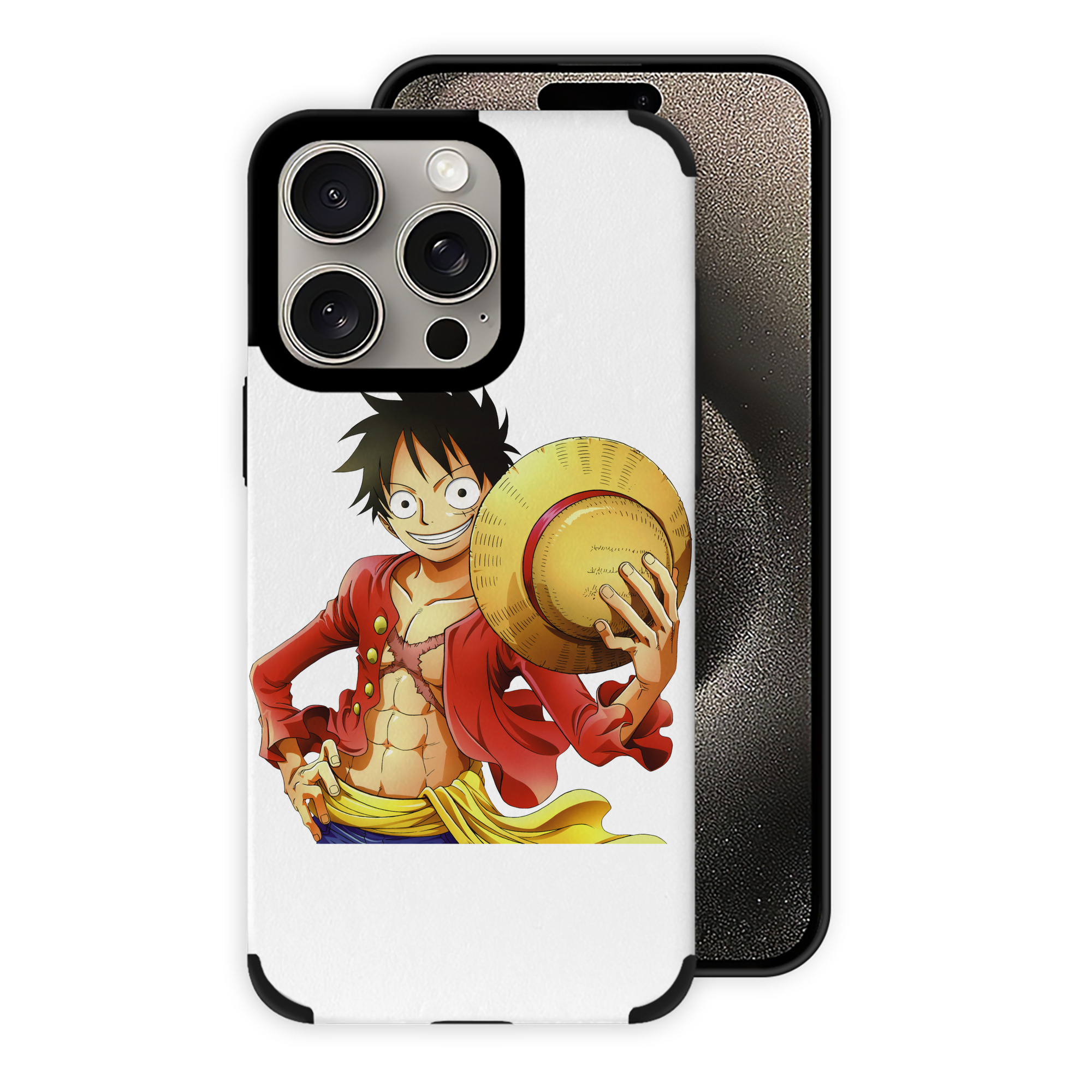 （画像用） ワンピース モンキー・D・ルフィ ONE PIECE Monkey D. Luffy 【iPhone15ProMax対応】 PUレザー スマホケース 耐衝撃＆黄変防止
