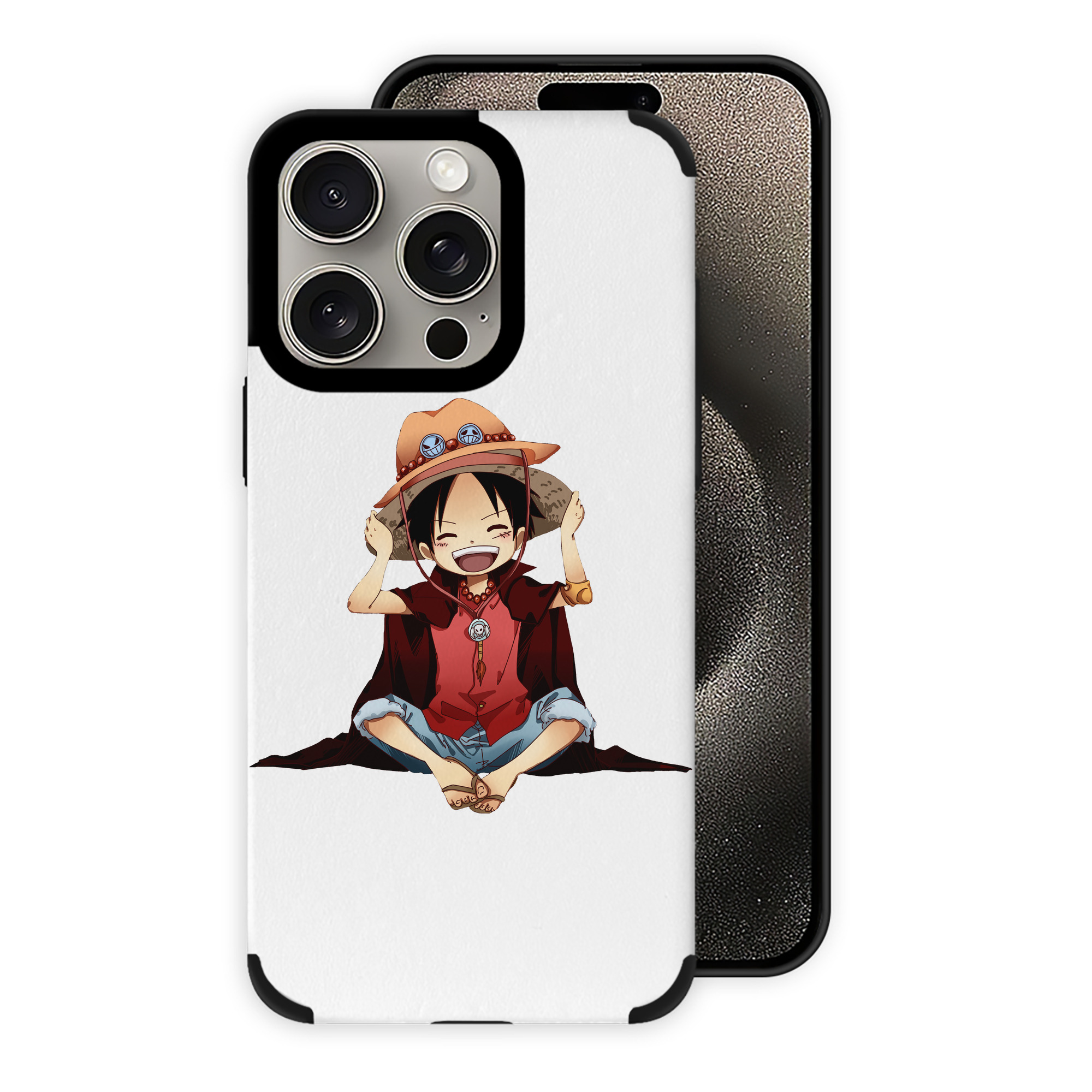 （画像用） ワンピース モンキー・D・ルフィ ONE PIECE Monkey D. Luffy 【iPhone15ProMax対応】 PUレザー スマホケース 耐衝撃＆黄変防止