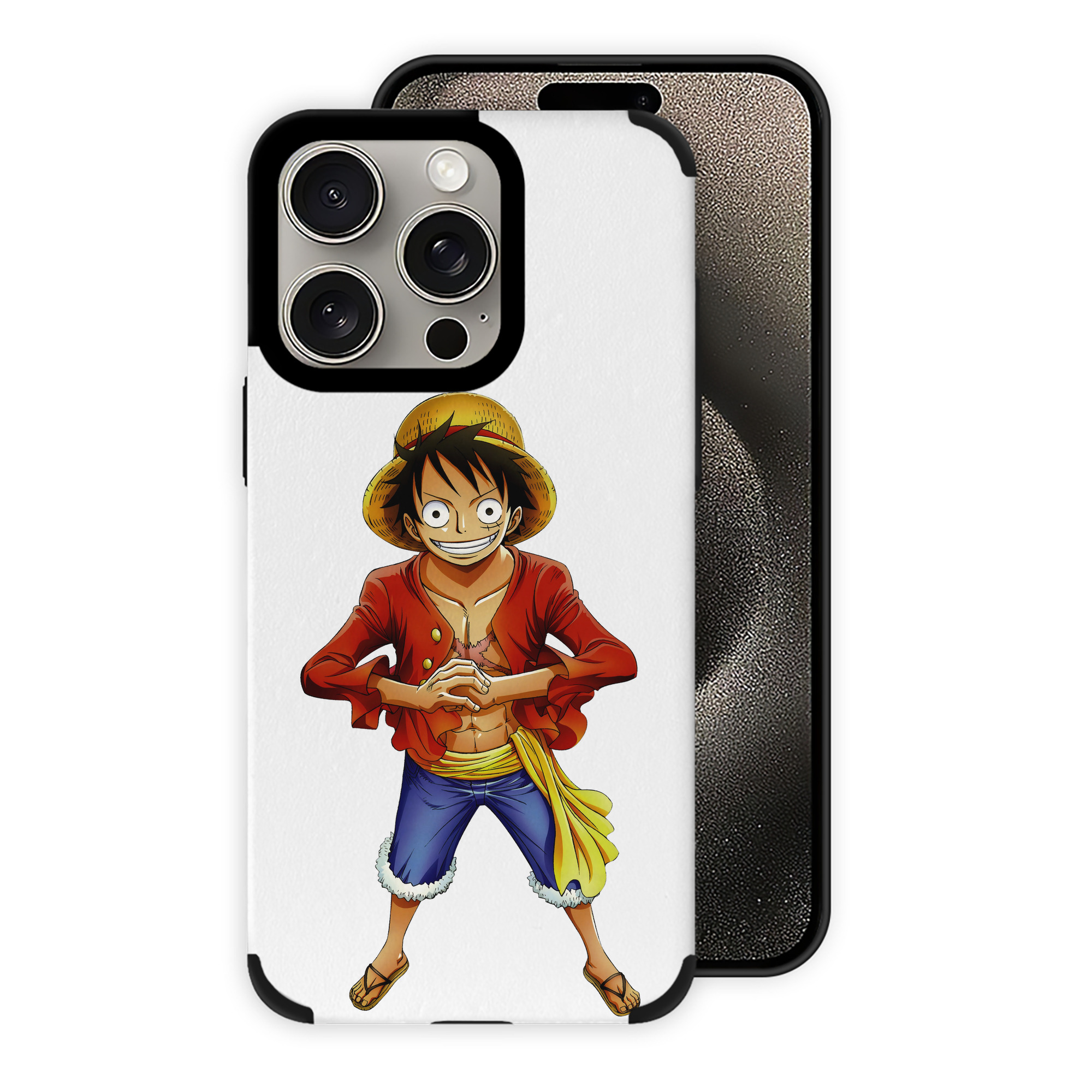 （画像用） ワンピース モンキー・D・ルフィ ONE PIECE Monkey D. Luffy 【iPhone15ProMax対応】 PUレザー スマホケース 耐衝撃＆黄変防止