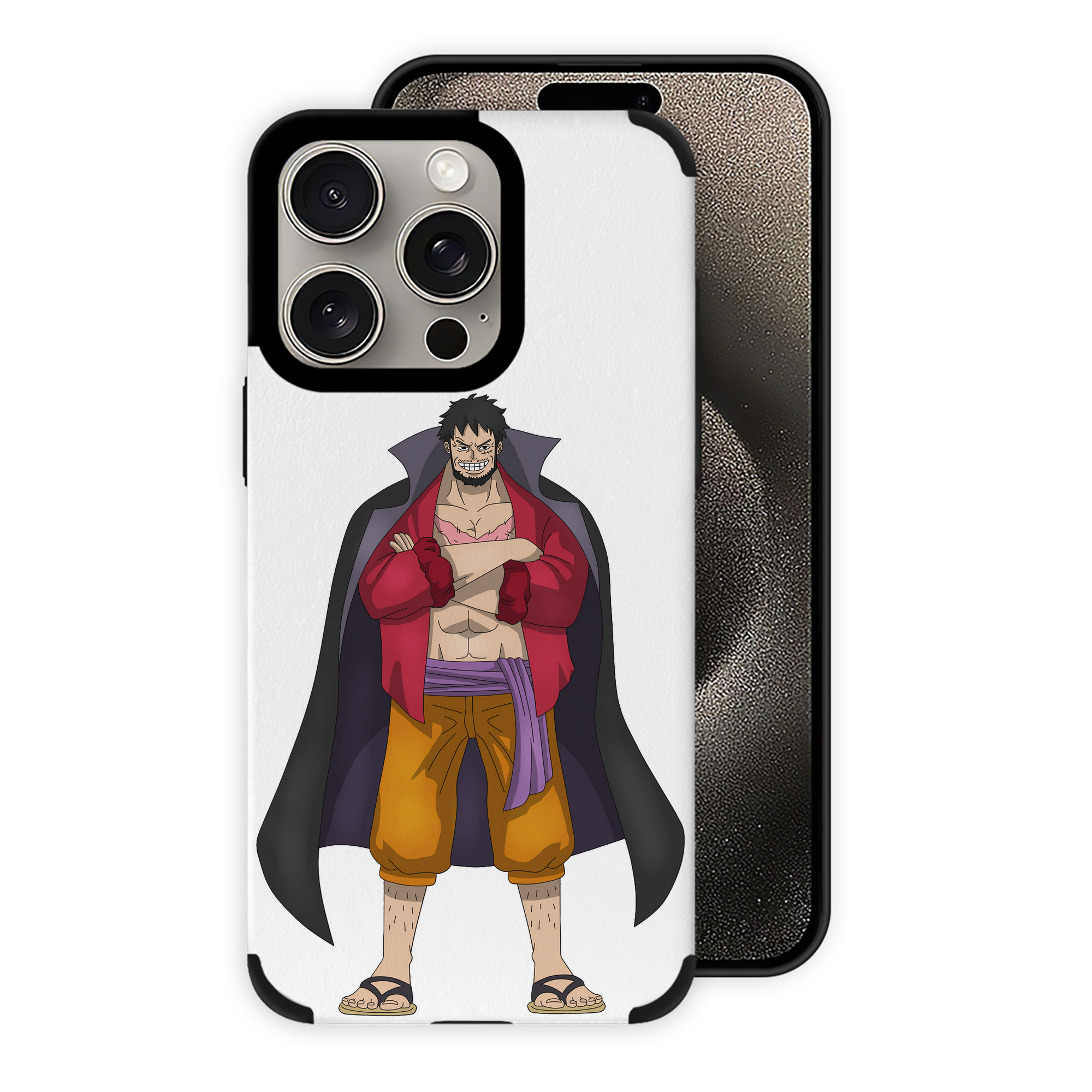 （画像用） ワンピース モンキー・D・ルフィ ONE PIECE Monkey D. Luffy 【iPhone15ProMax対応】 PUレザー スマホケース 耐衝撃＆黄変防止