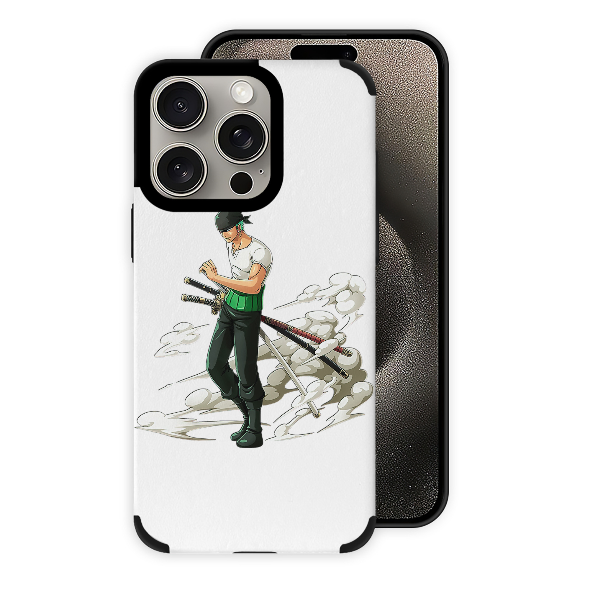 （画像用） ワンピース ロロノア・ゾロ ONE PIECE Roronoa Zoro 【iPhone15ProMax対応】 PUレザー スマホケース 耐衝撃＆黄変防止
