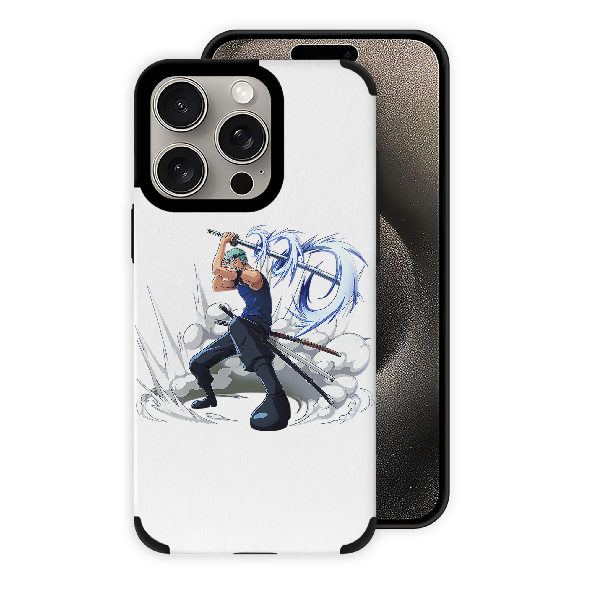 （画像用） ワンピース ロロノア・ゾロ ONE PIECE Roronoa Zoro 【iPhone15ProMax対応】 PUレザー スマホケース 耐衝撃＆黄変防止