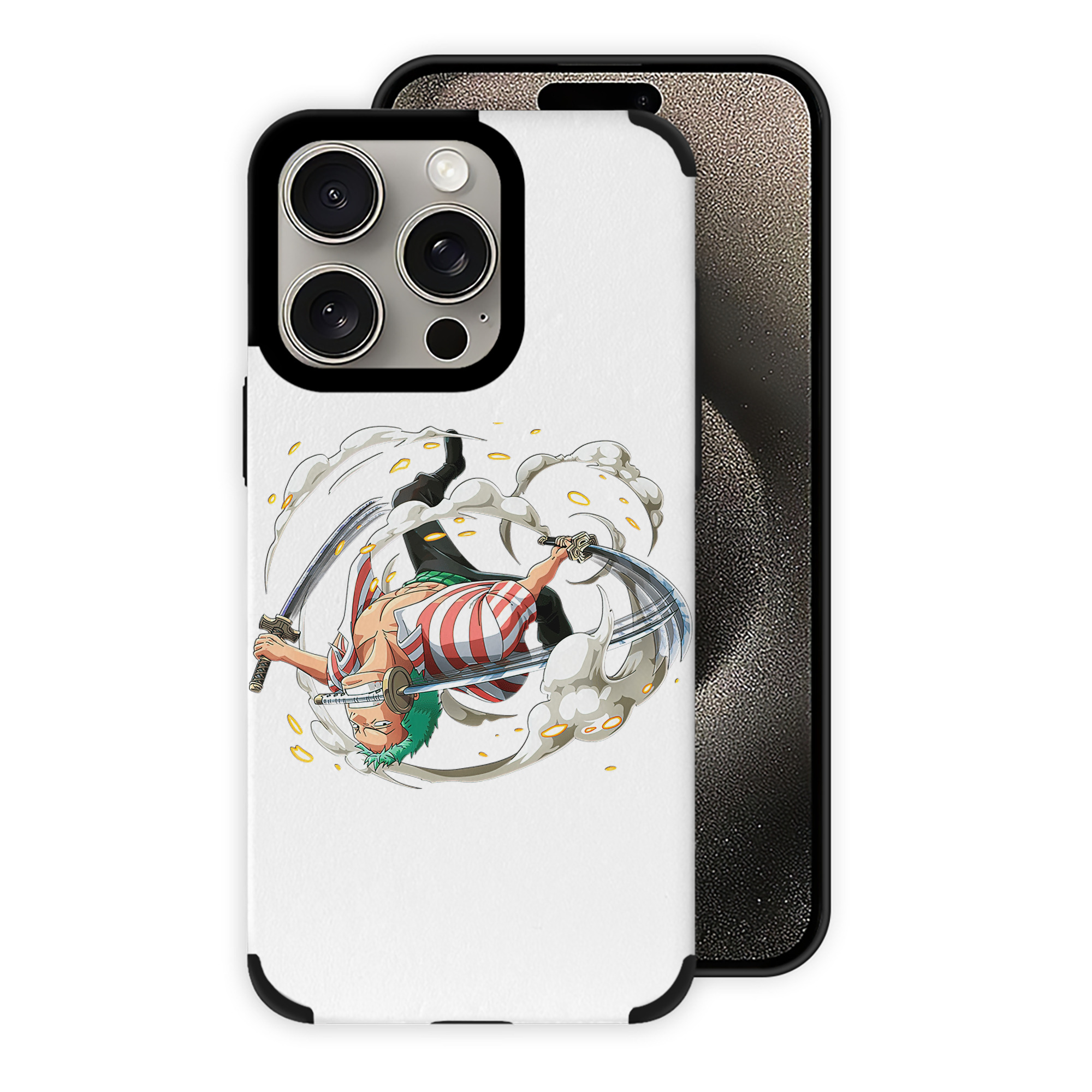 （画像用） ワンピース ロロノア・ゾロ ONE PIECE Roronoa Zoro 【iPhone15ProMax対応】 PUレザー スマホケース 耐衝撃＆黄変防止