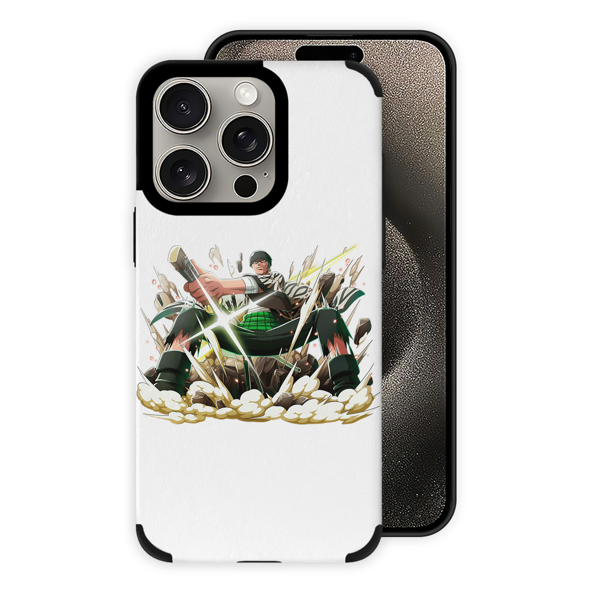 （画像用） ワンピース ロロノア・ゾロ ONE PIECE Roronoa Zoro 【iPhone15ProMax対応】 PUレザー スマホケース 耐衝撃＆黄変防止