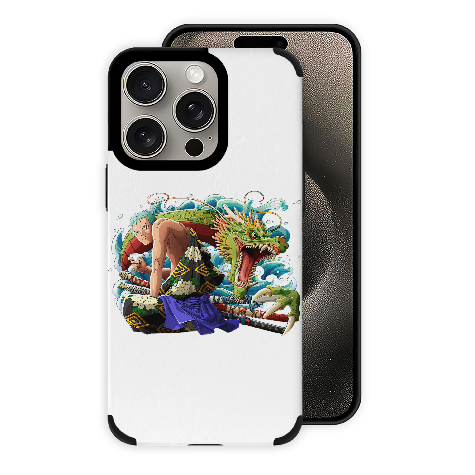（画像用） ワンピース ロロノア・ゾロ ONE PIECE Roronoa Zoro 【iPhone15ProMax対応】 PUレザー スマホケース 耐衝撃＆黄変防止