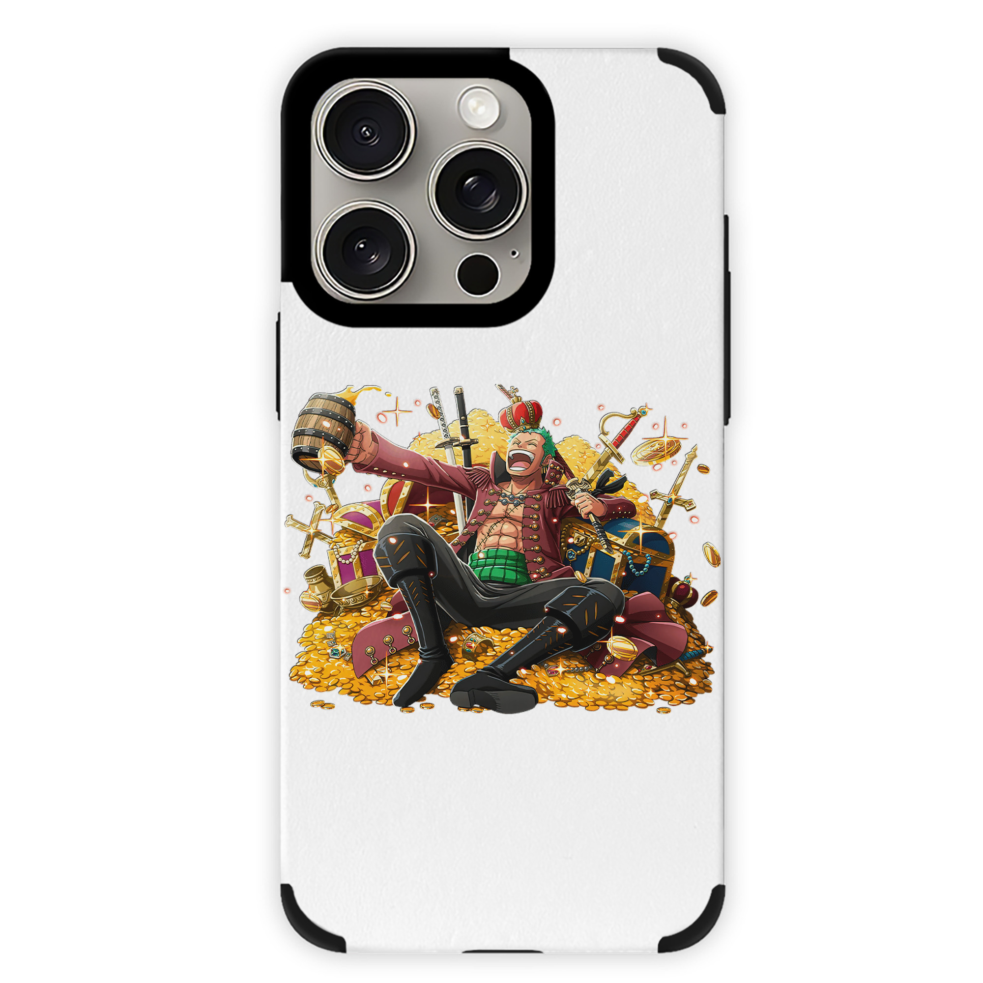 （画像用） ワンピース ロロノア・ゾロ ONE PIECE Roronoa Zoro 【iPhone15ProMax対応】 PUレザー スマホケース 耐衝撃＆黄変防止