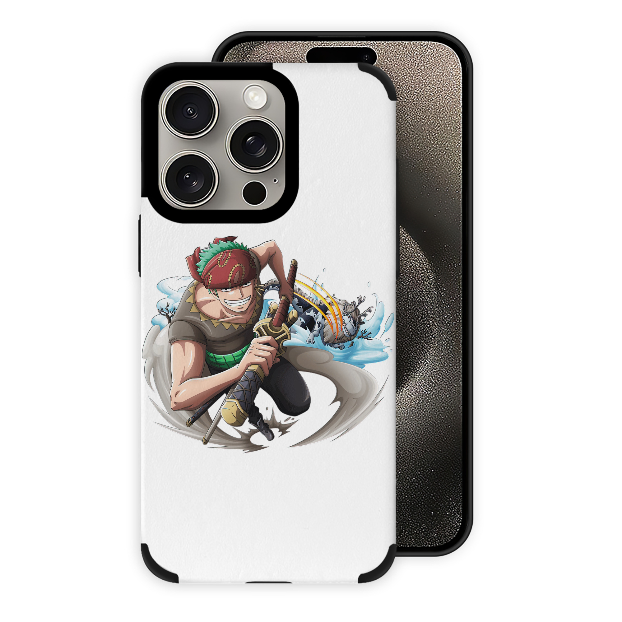 （画像用） ワンピース ロロノア・ゾロ ONE PIECE Roronoa Zoro 【iPhone15ProMax対応】 PUレザー スマホケース 耐衝撃＆黄変防止