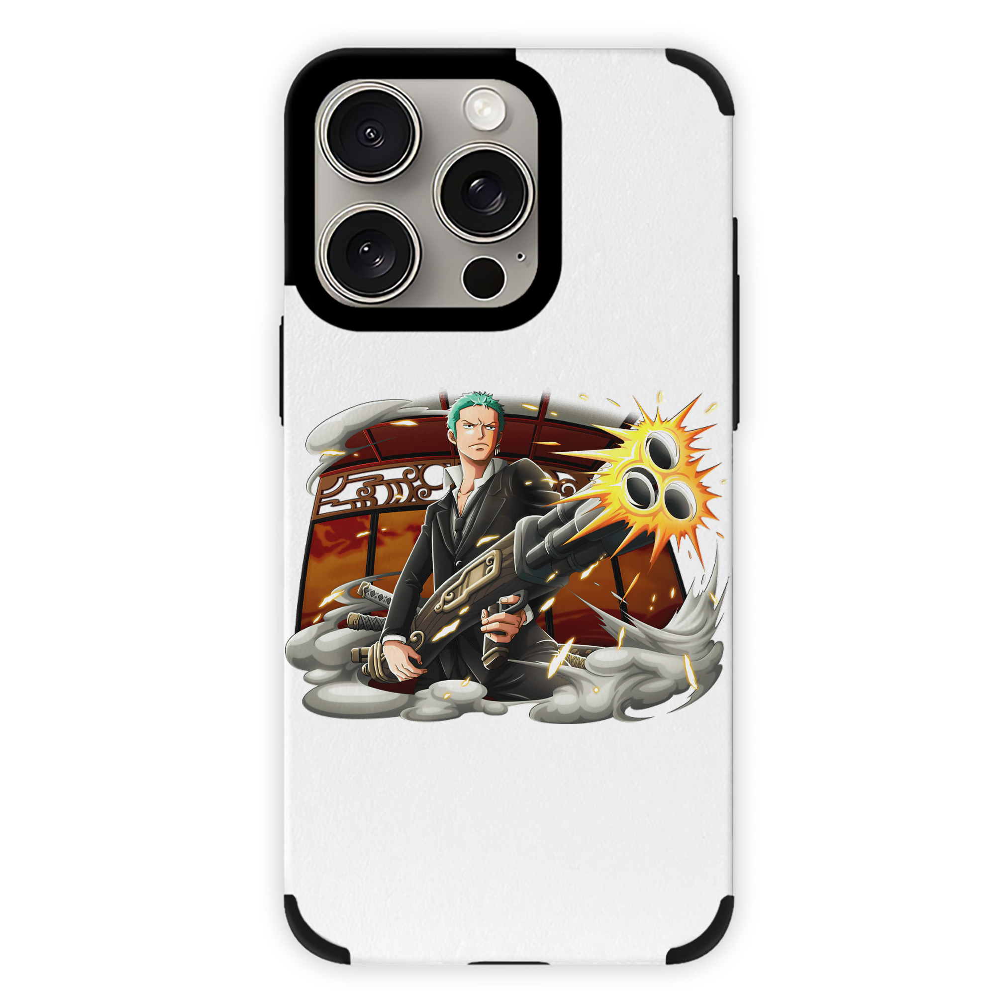 （画像用） ワンピース ロロノア・ゾロ ONE PIECE Roronoa Zoro 【iPhone15ProMax対応】 PUレザー スマホケース 耐衝撃＆黄変防止
